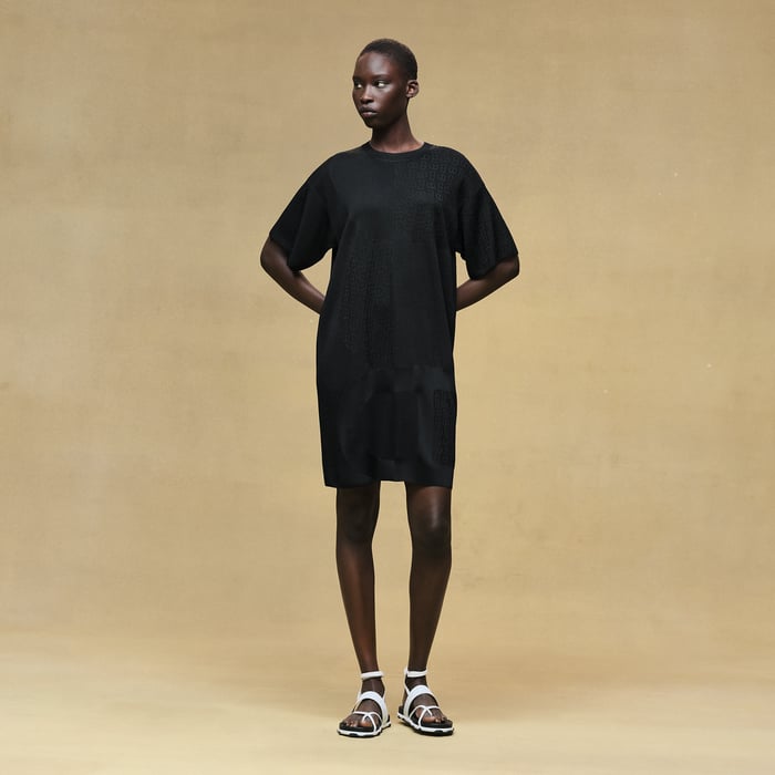 Noir "Chaine d'Ancre" Tunic Dress