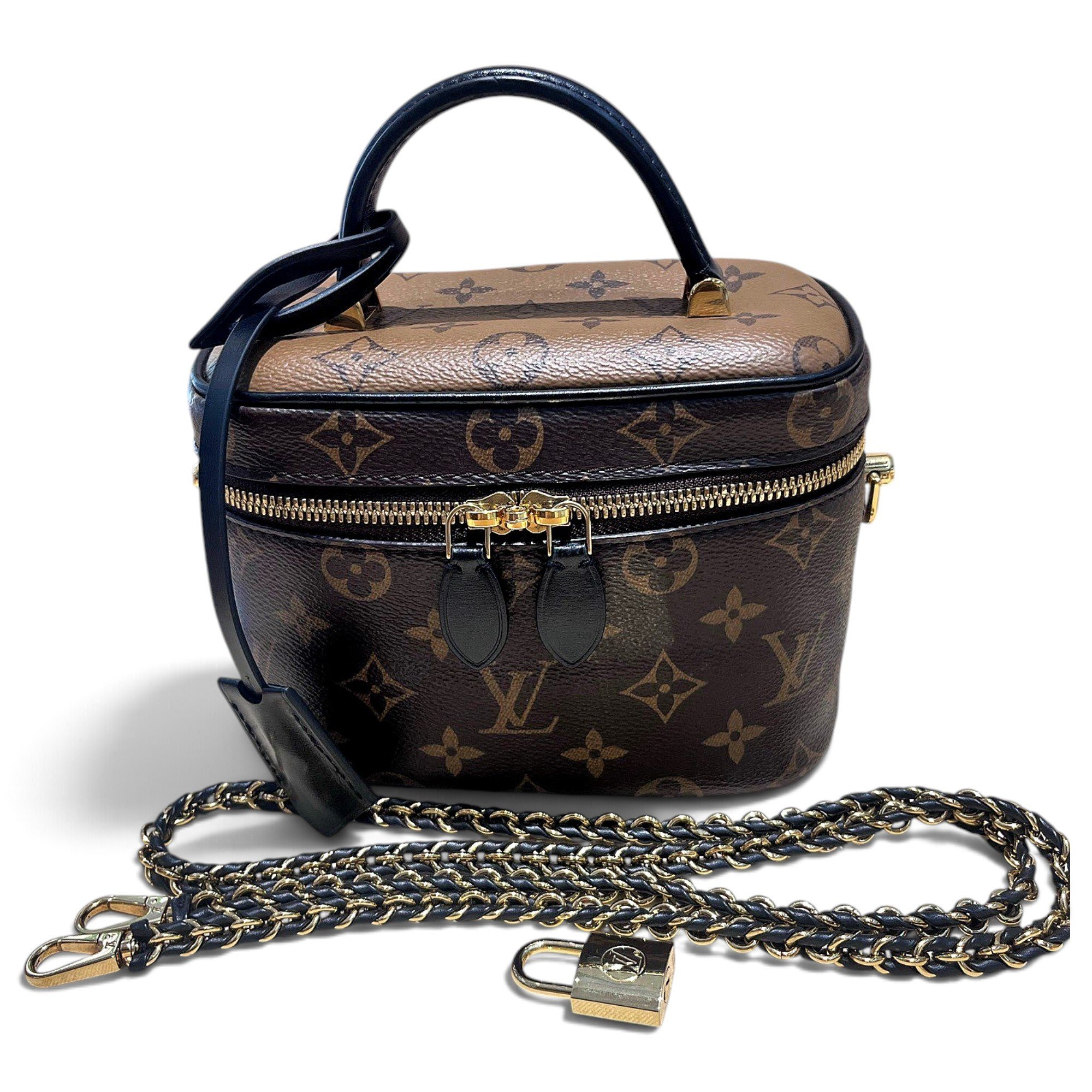 Vanity leather handbag