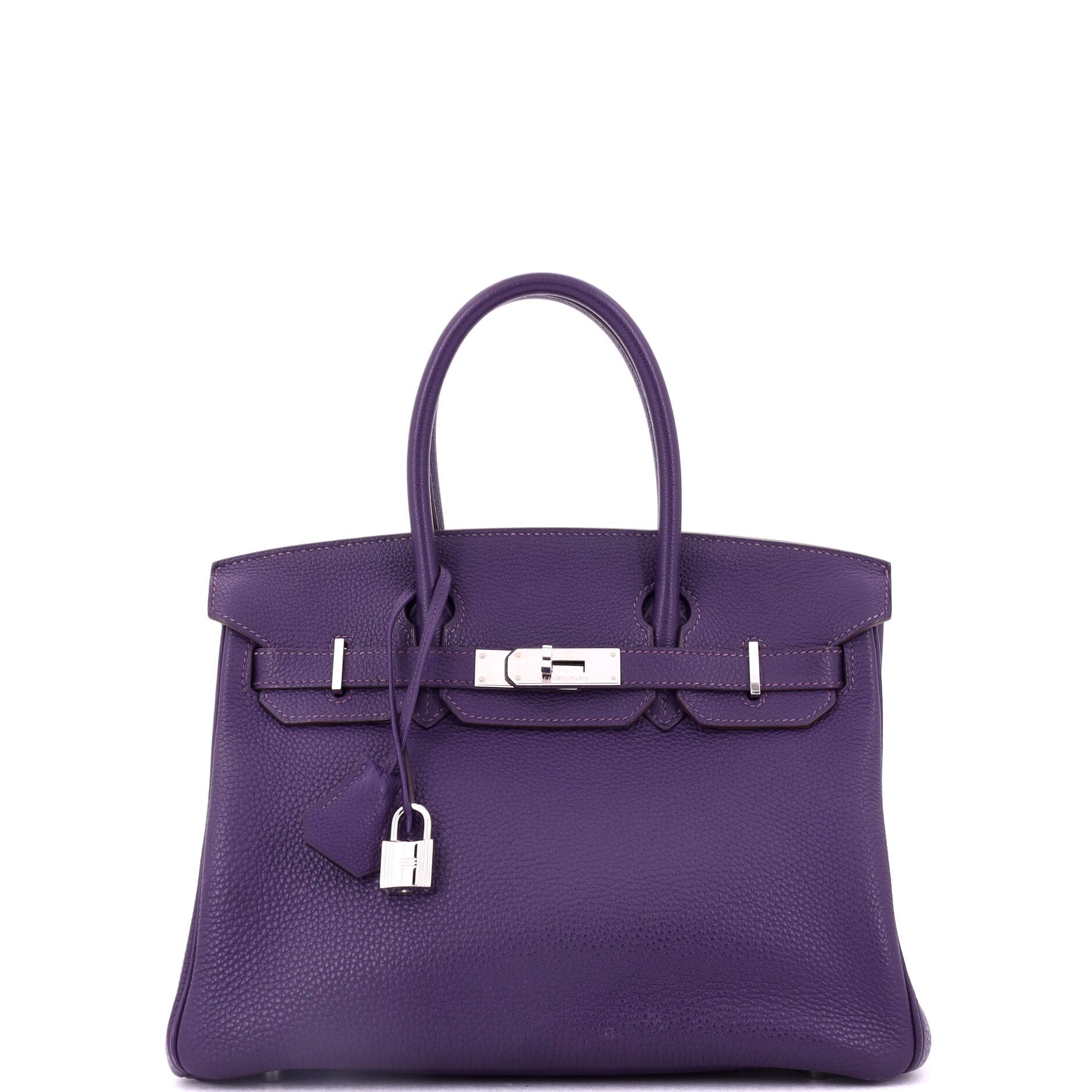 Hermes Birkin Handbag Iris Togo with Palladium Hardware 30