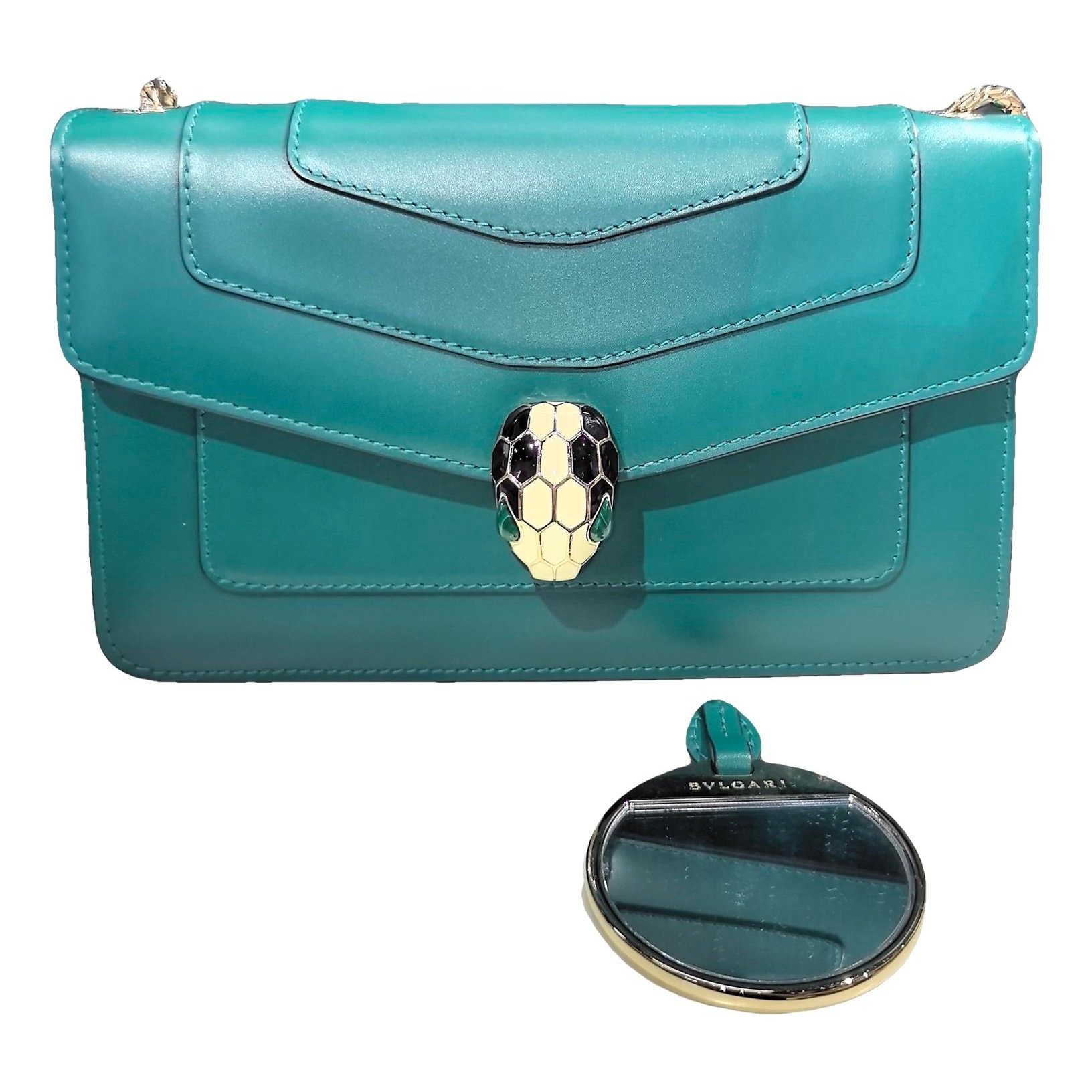 Serpenti leather handbag