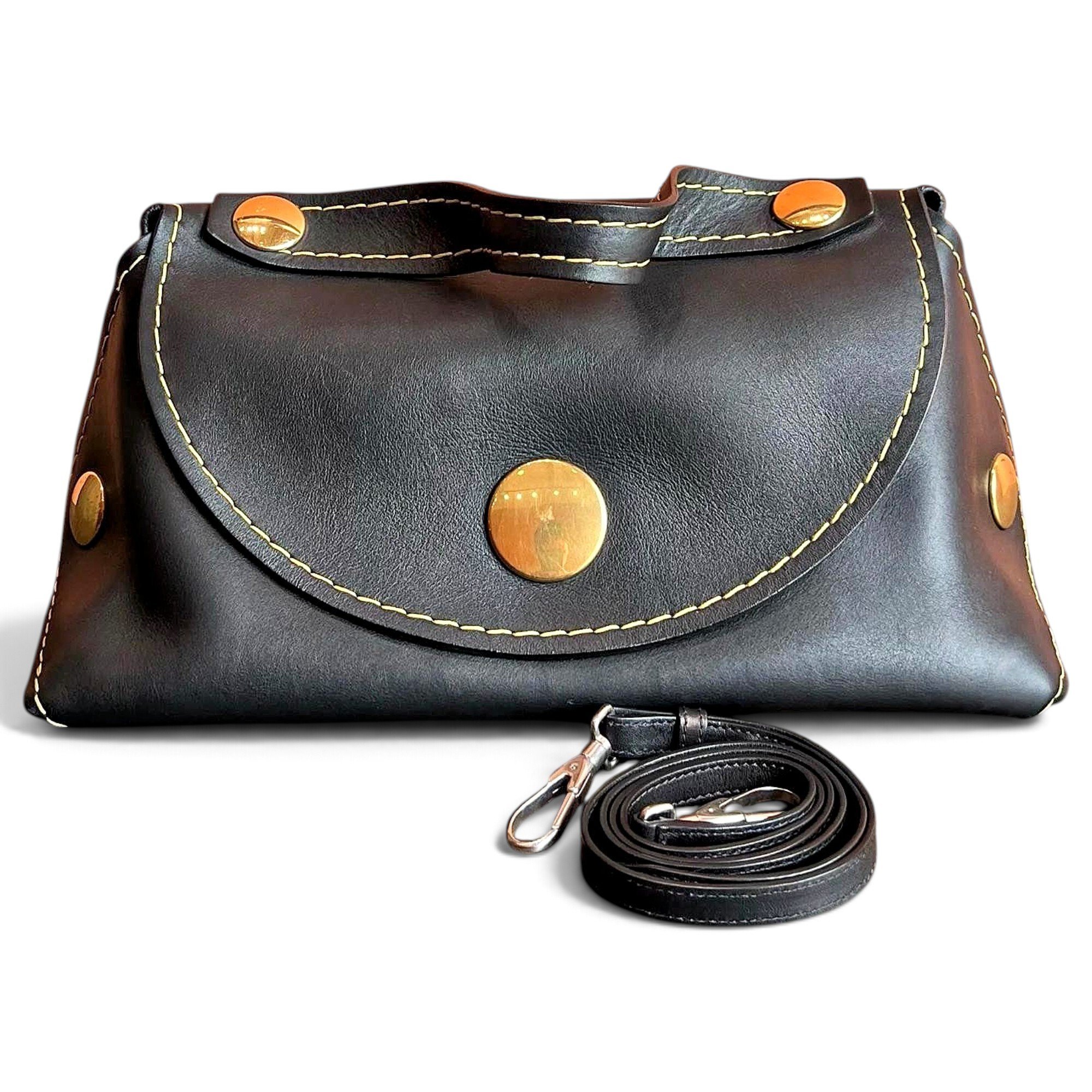 Orb leather handbag
