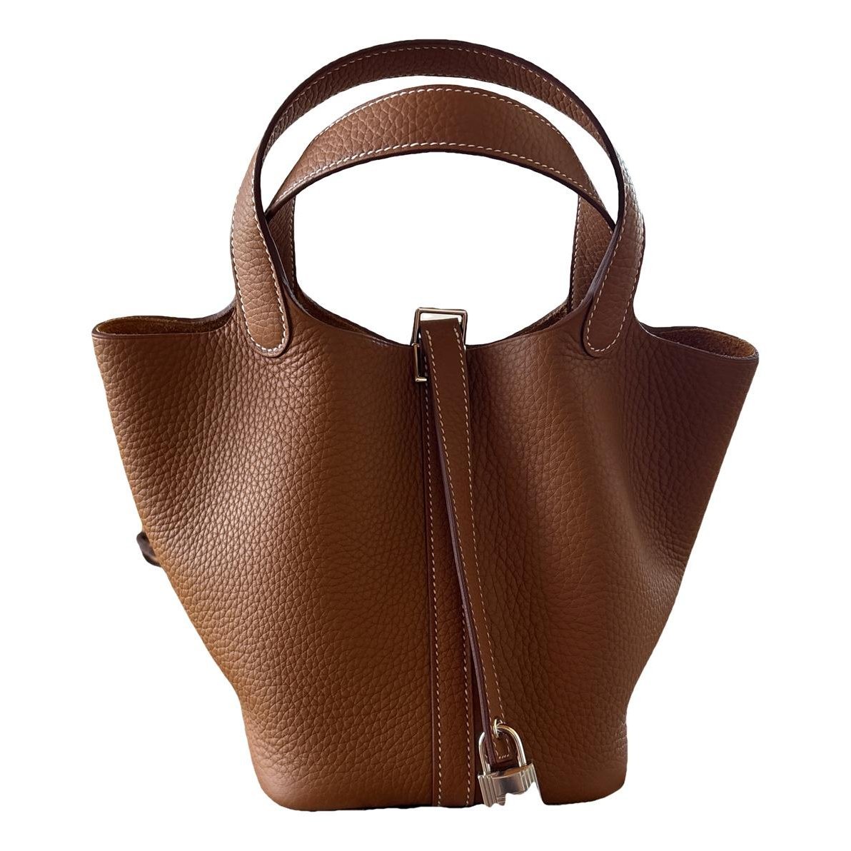 Picotin leather tote