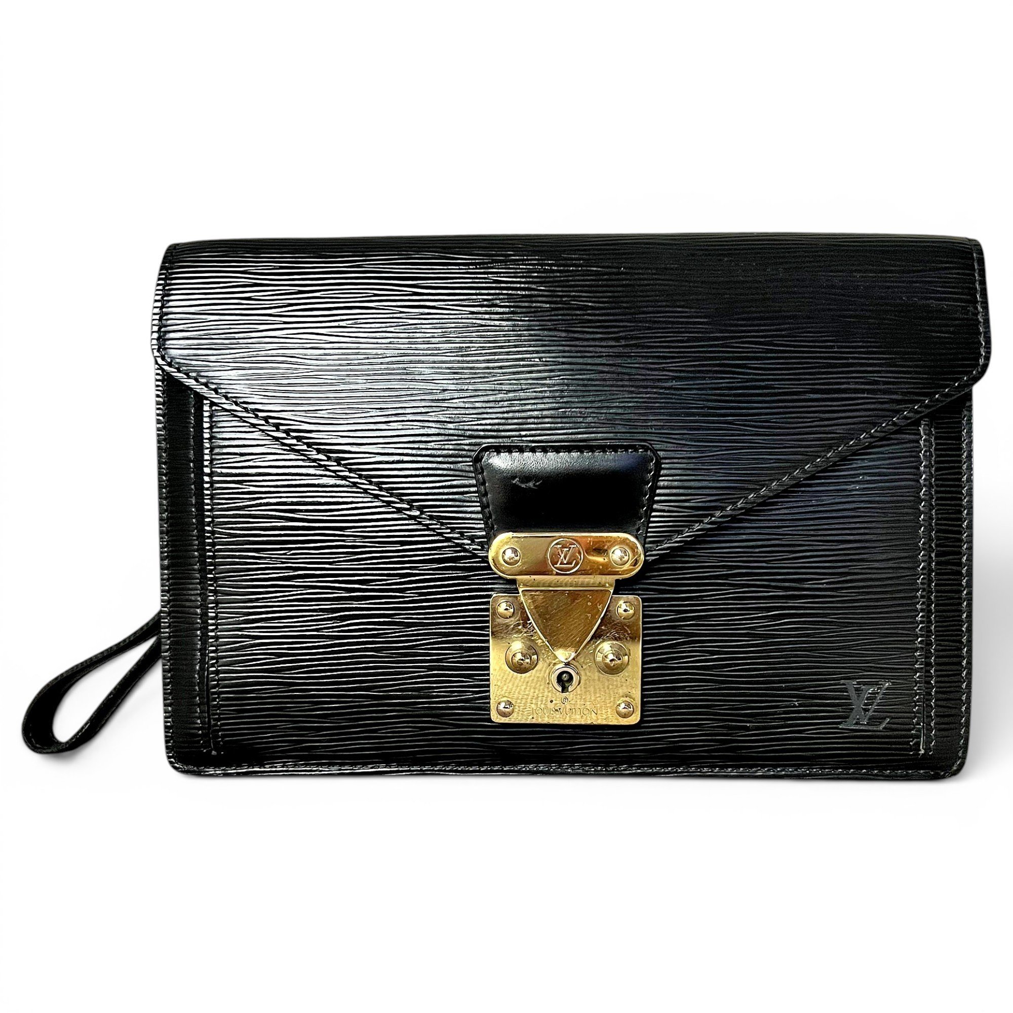 Sellier leather clutch bag