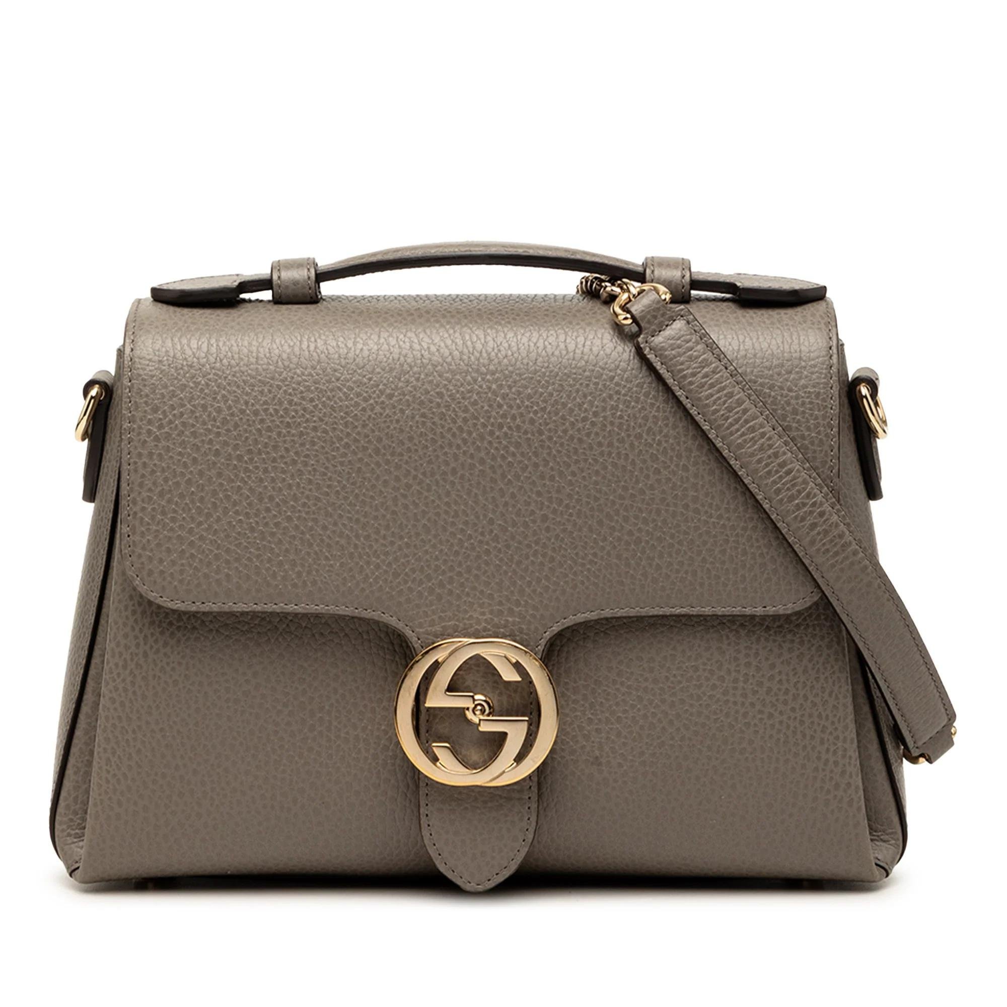 Interlocking leather satchel
