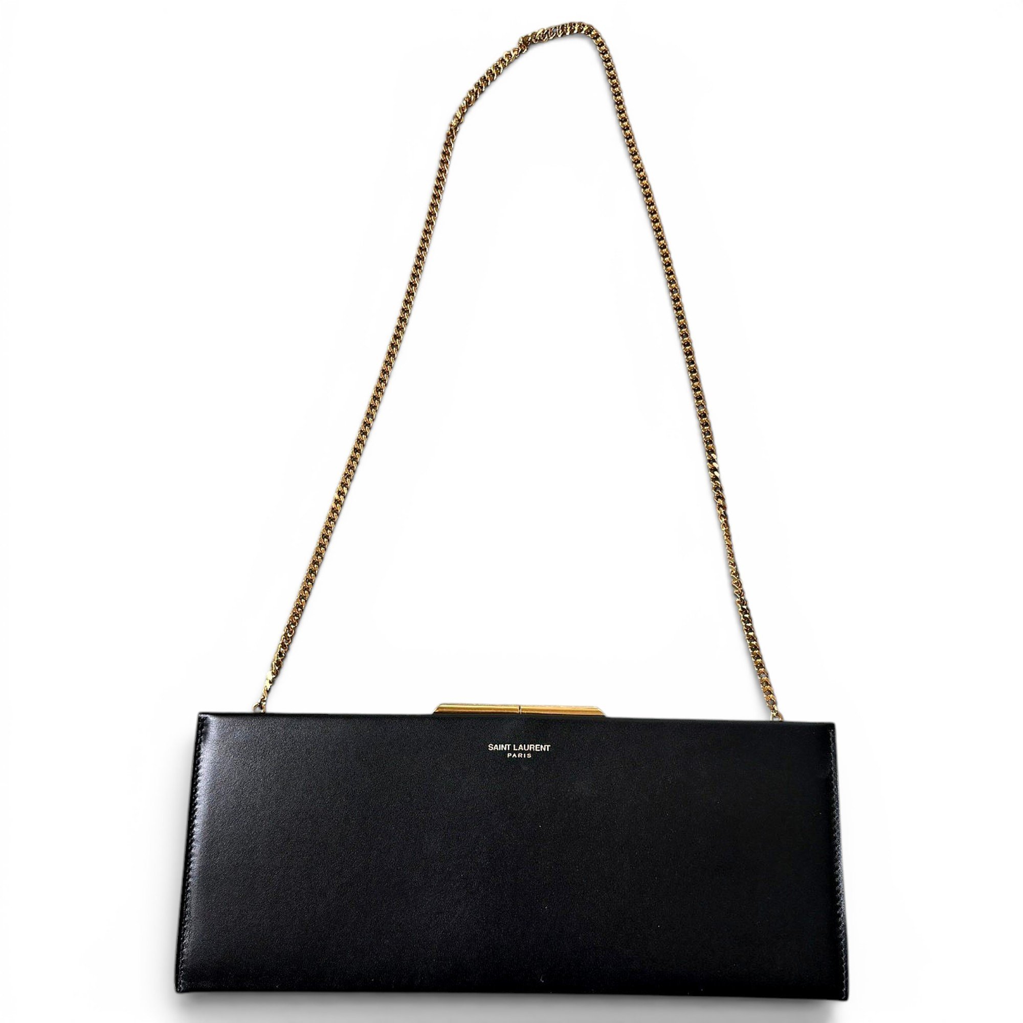 Leather clutch bag