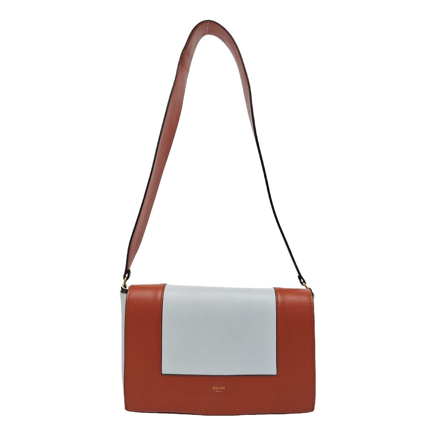 Frame leather handbag