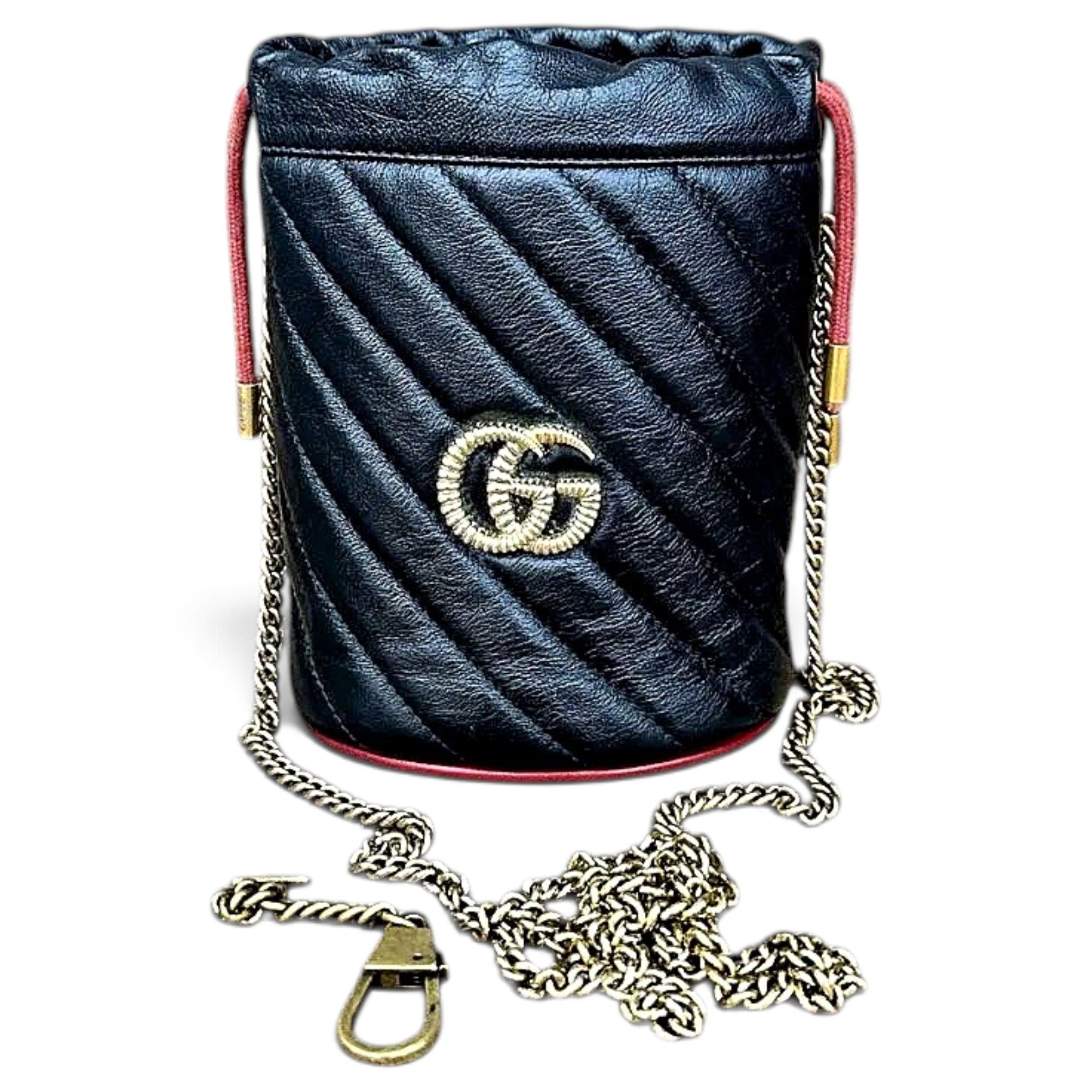 GG Marmont Chain Bucket leather handbag