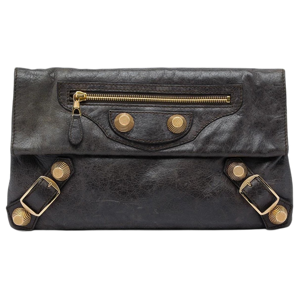 Envelop leather clutch bag