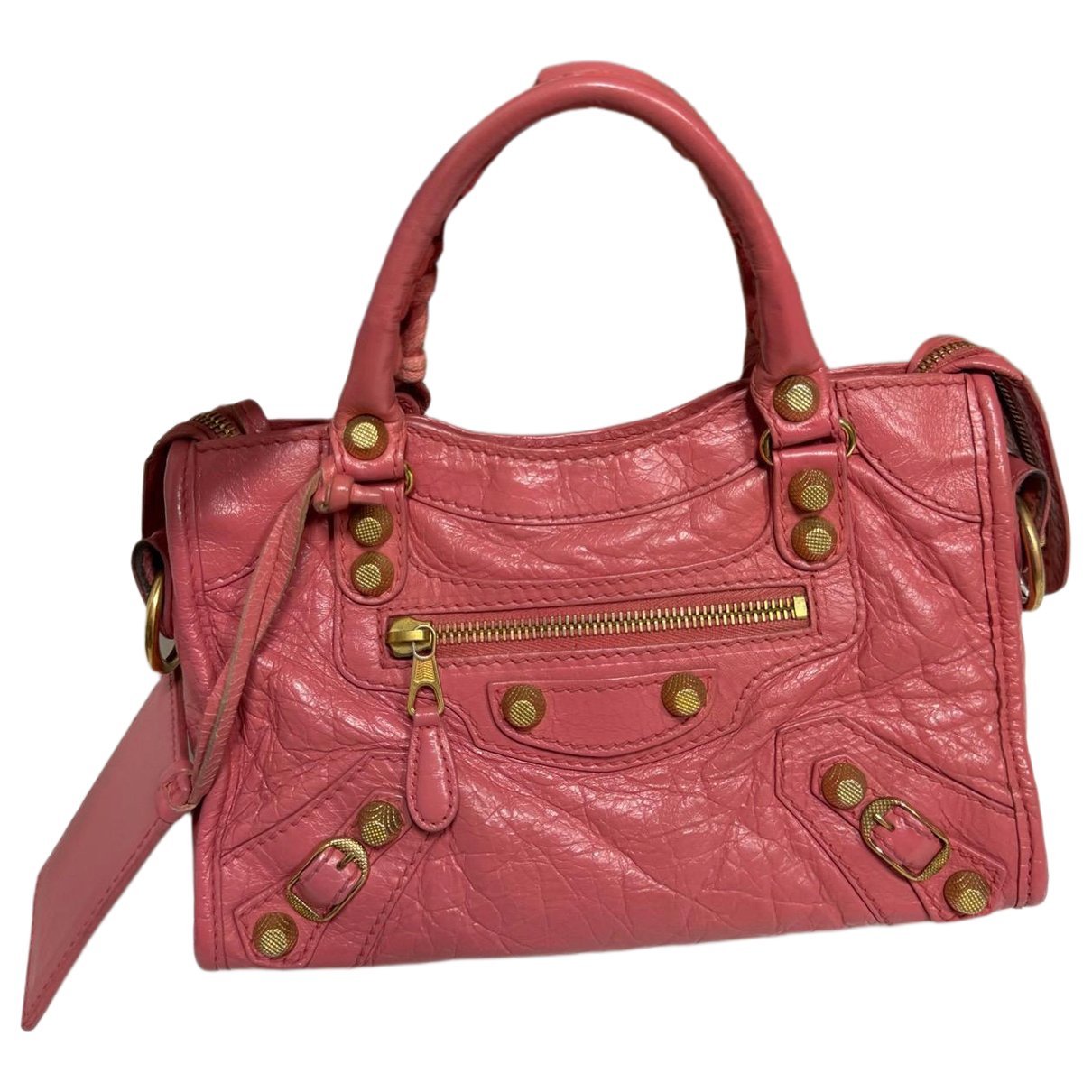 Classic Metalic leather handbag