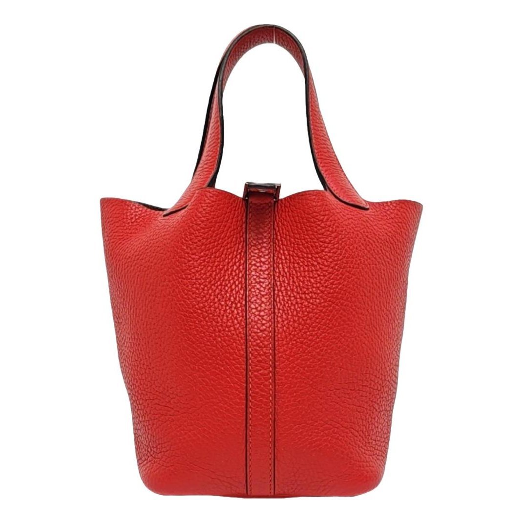 Picotin leather tote