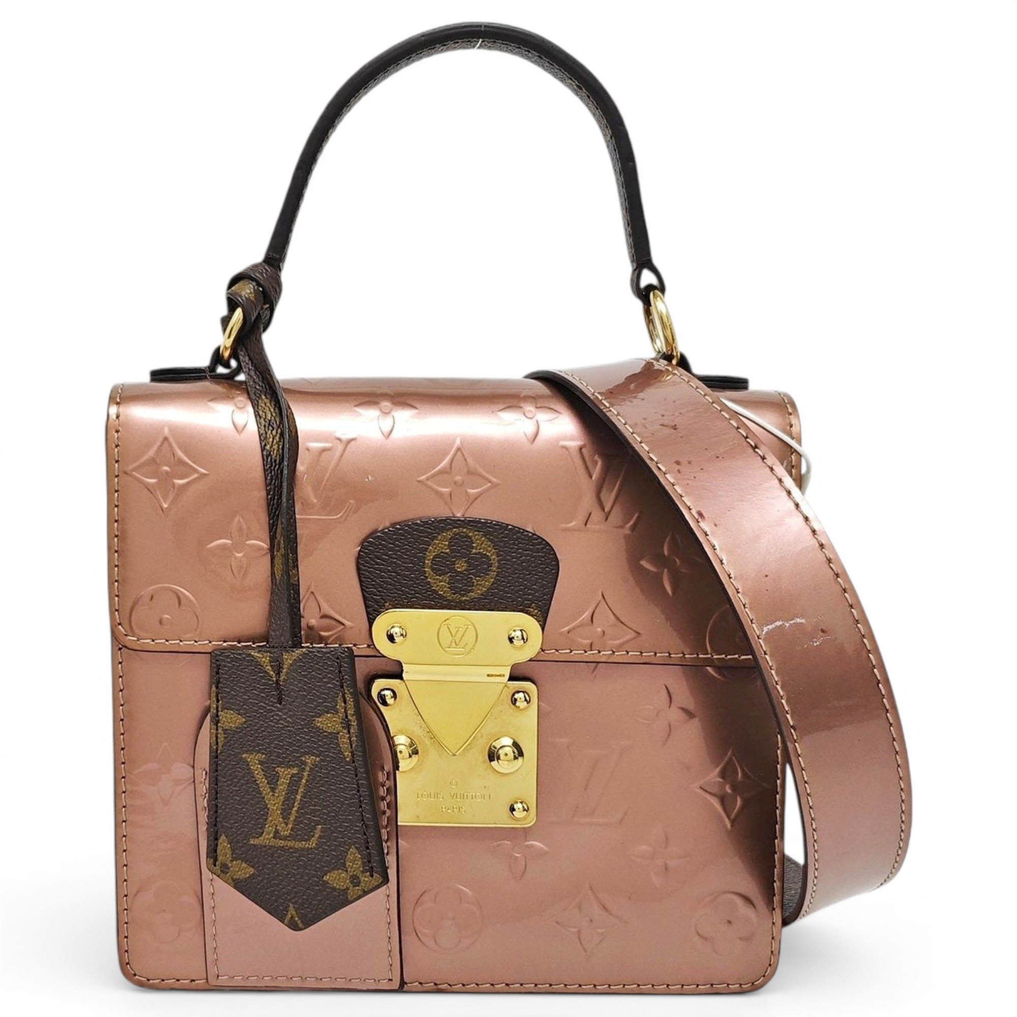 Spring street patent leather handbag