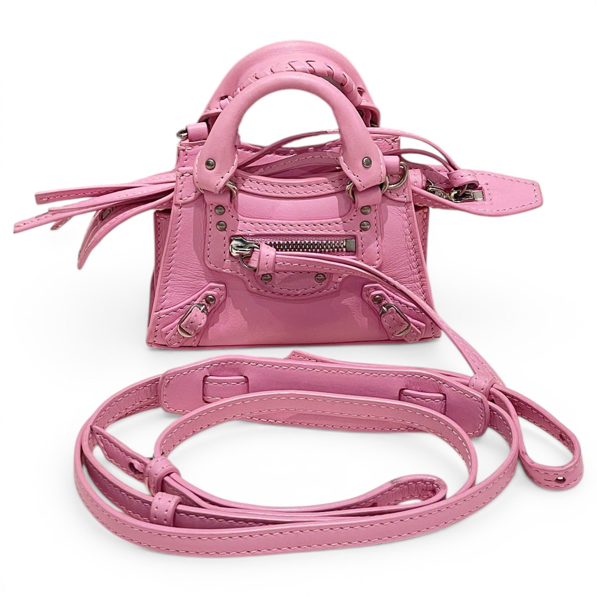City leather handbag