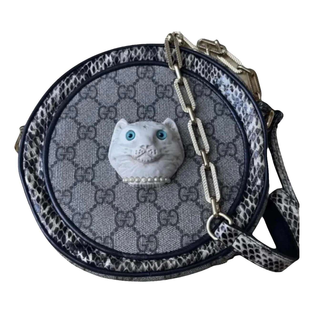 Leather clutch bag