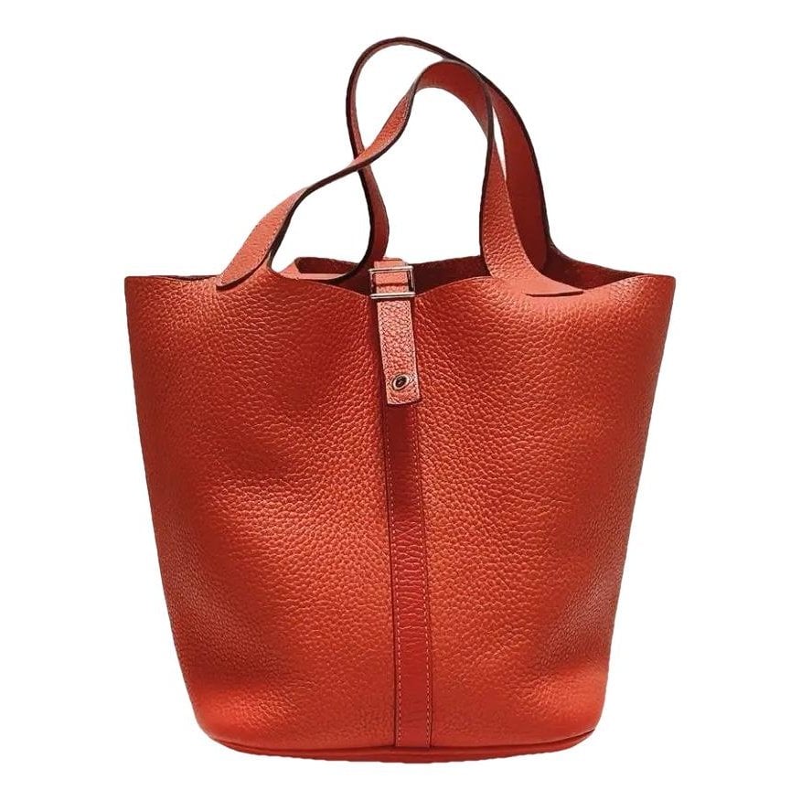 Picotin leather tote