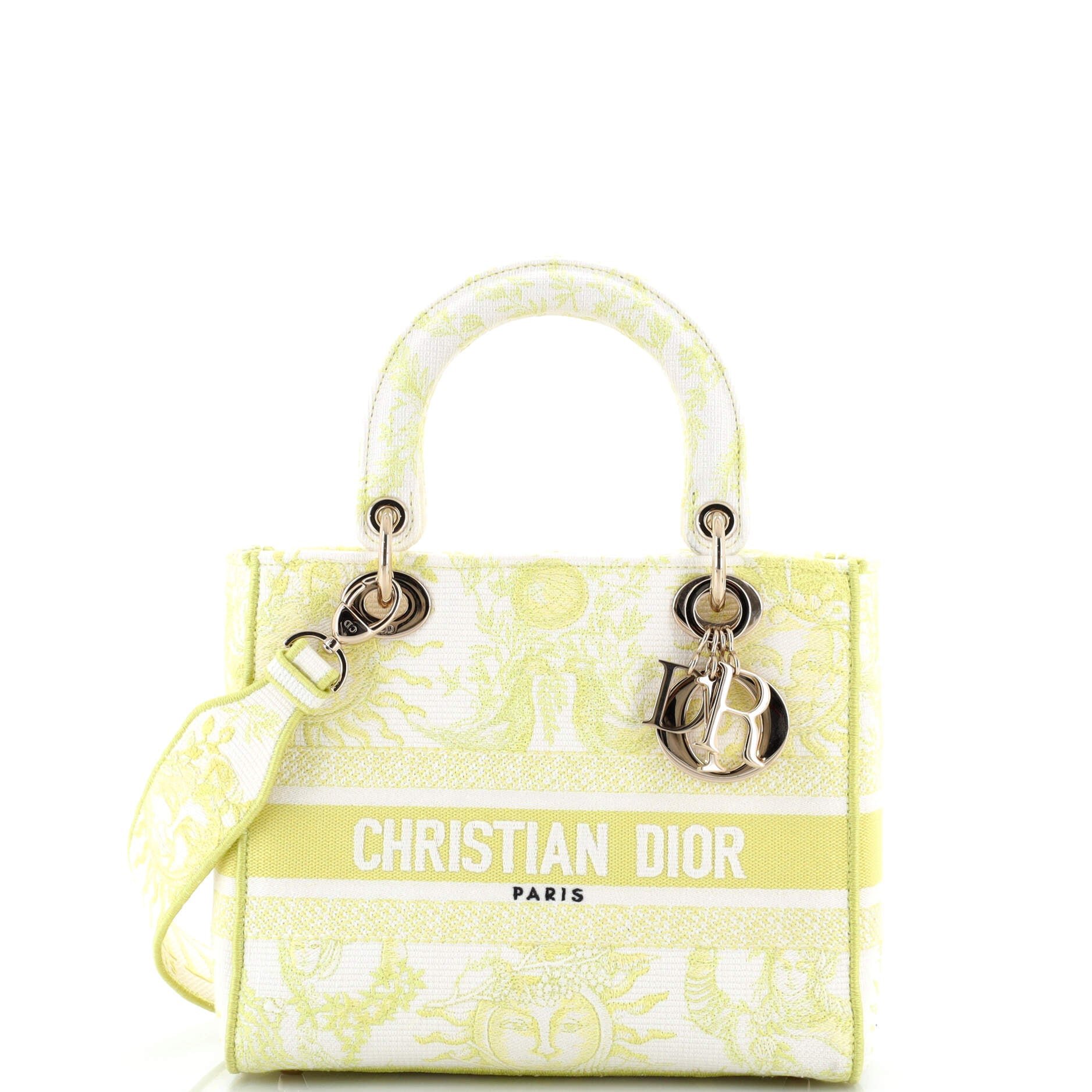 Dior Lady D-Lite Bag Embroidered Canvas Medium
