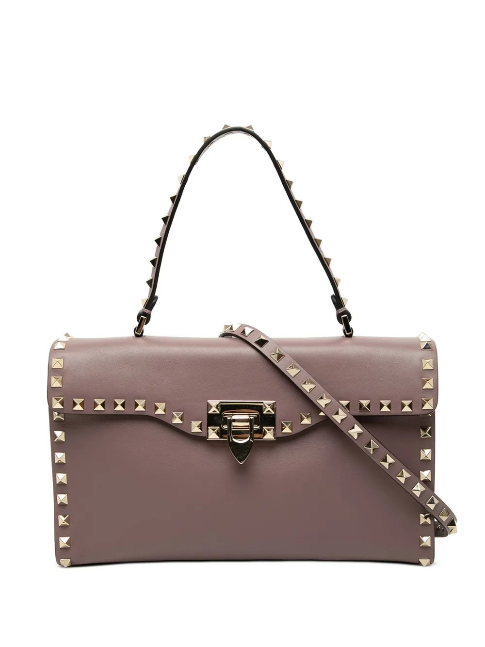 Valentino Garavani 2000-2017 Small Leather Rockstud Single Handle Flap satchel