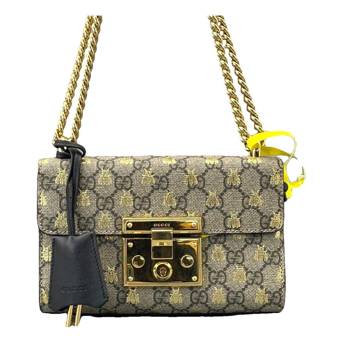Padlock leather handbag