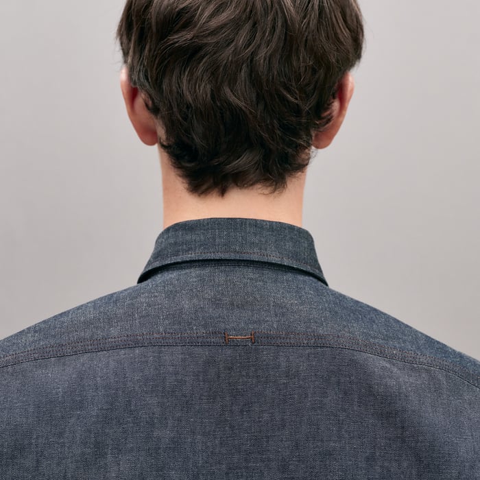 Indigo Straight Cut Denim Shirt