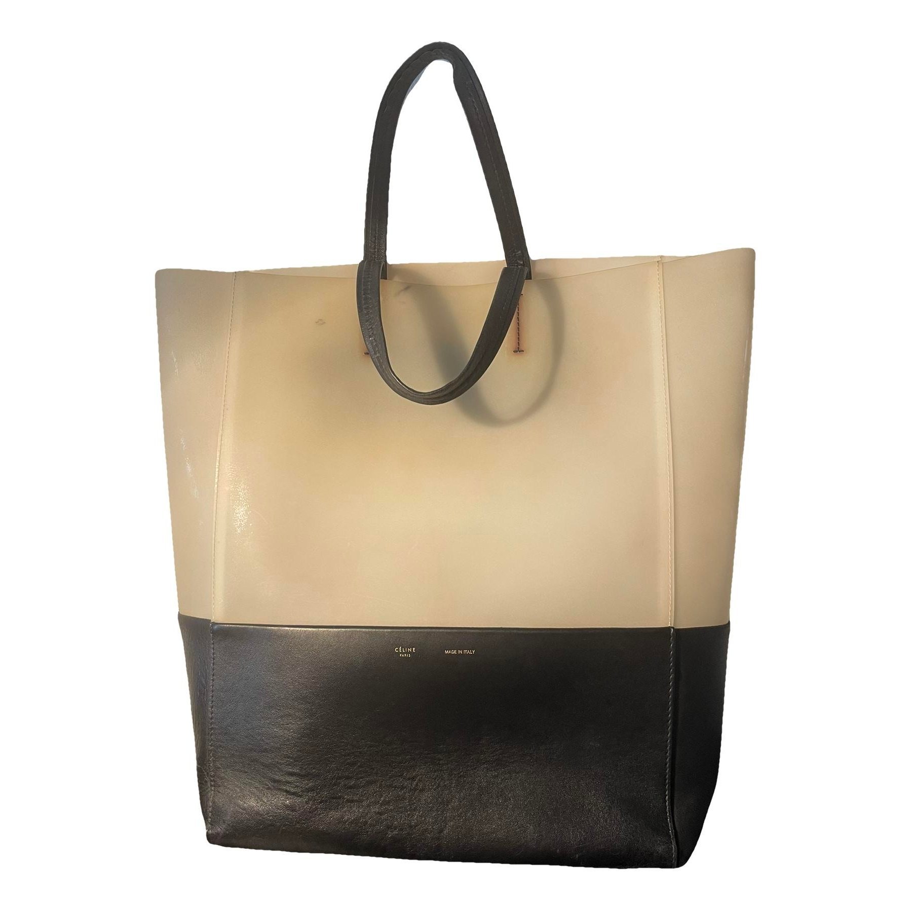 Cabas Horizotal leather tote