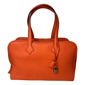 Hermes Victoria Ii 35 Handbag Orange Poppy Clemence Leather 2017