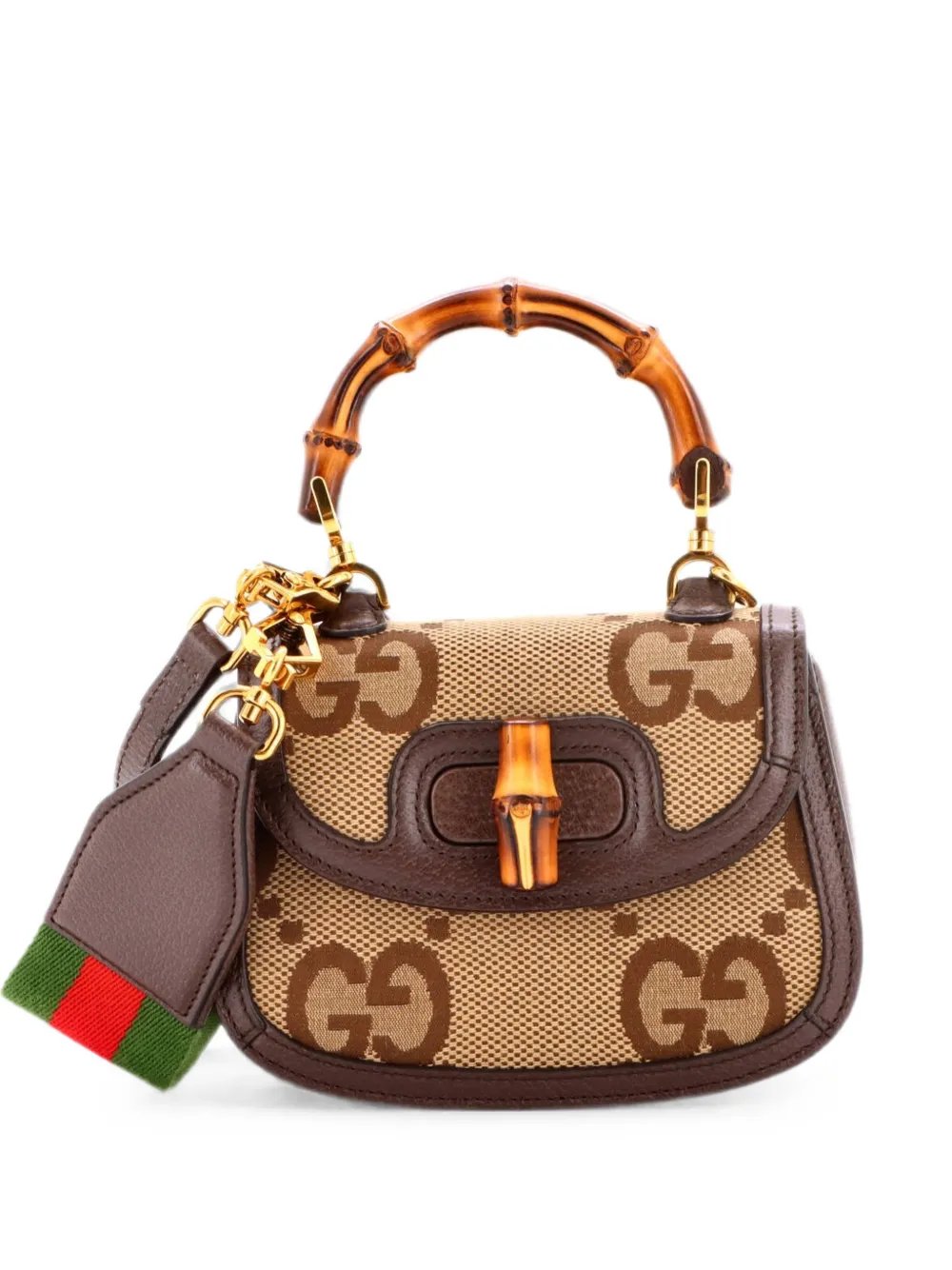 Bamboo 1947 Top Handle Bag Jumbo GG Canvas Mini crossbody bag