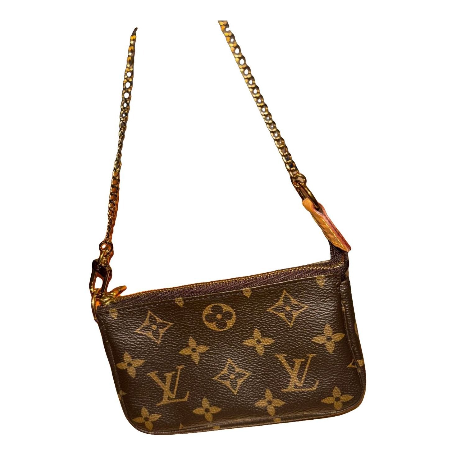Leather clutch bag