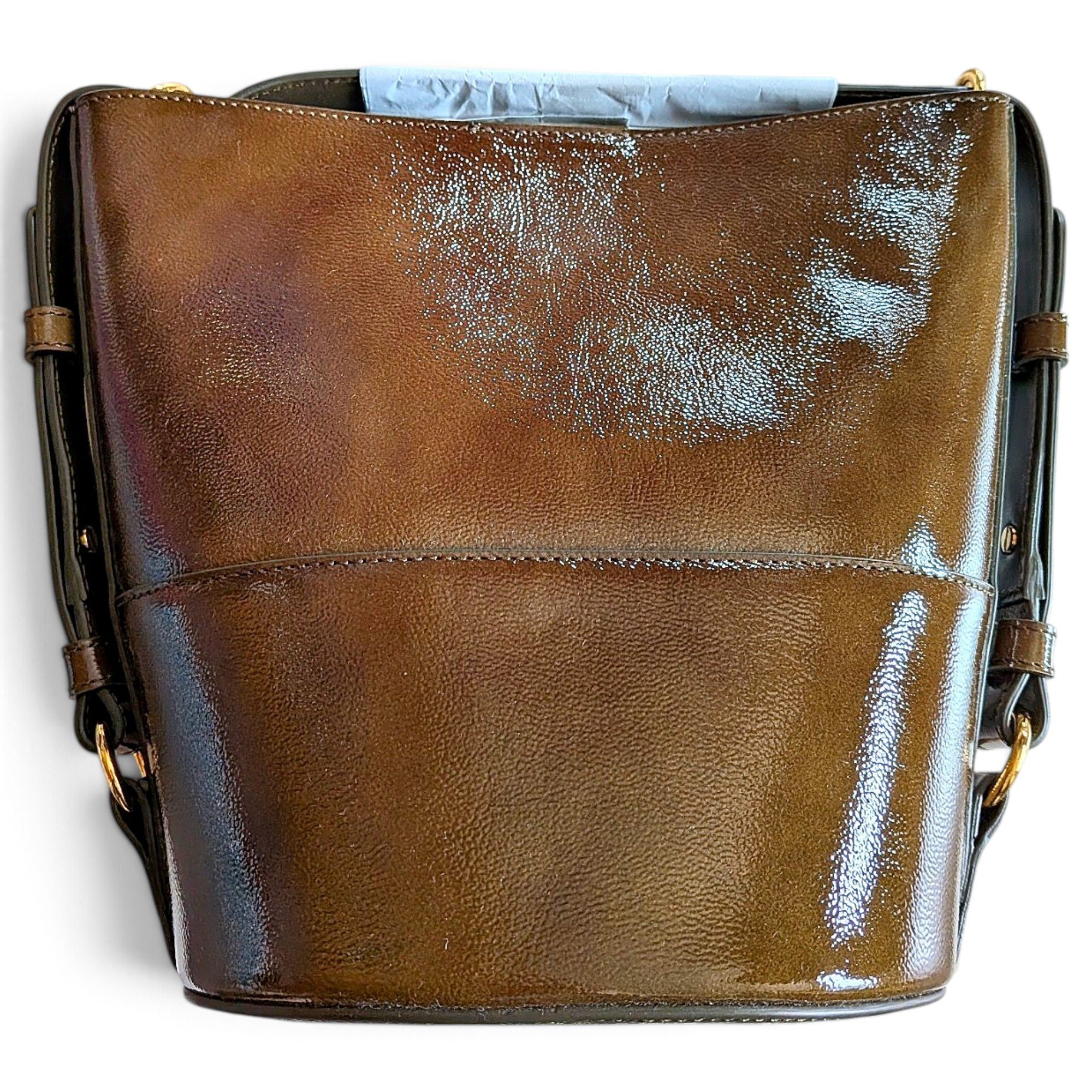 Patent leather handbag