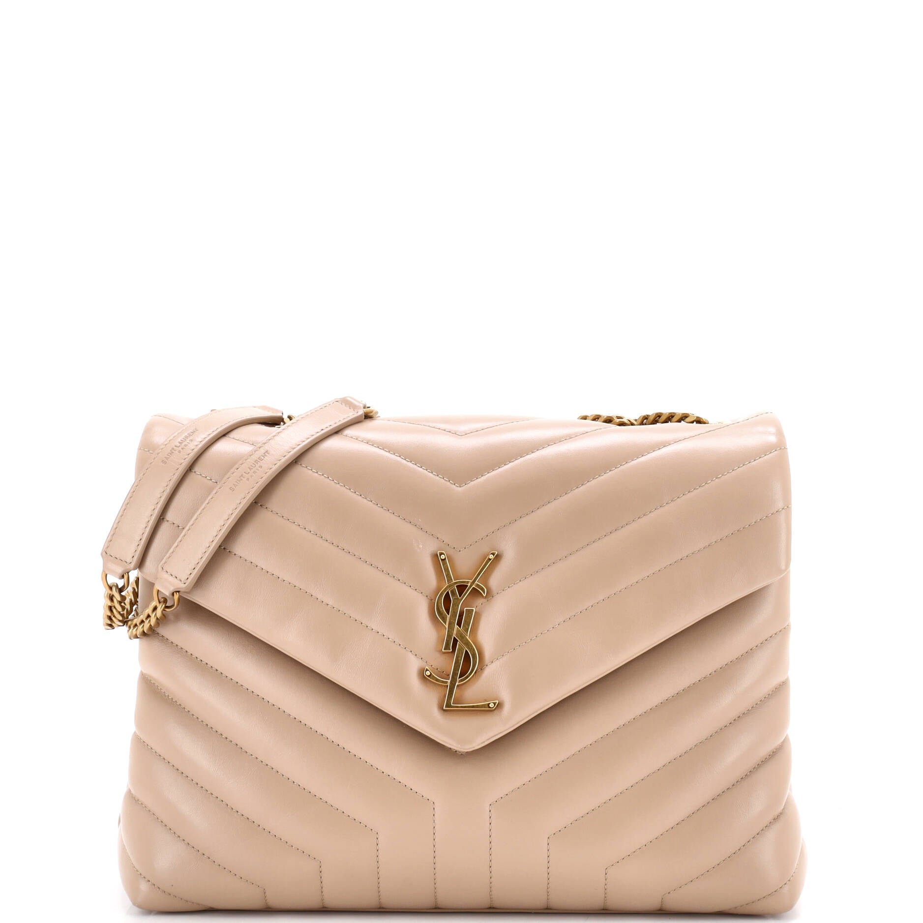 Loulou Shoulder Bag Matelasse Chevron Leather Medium