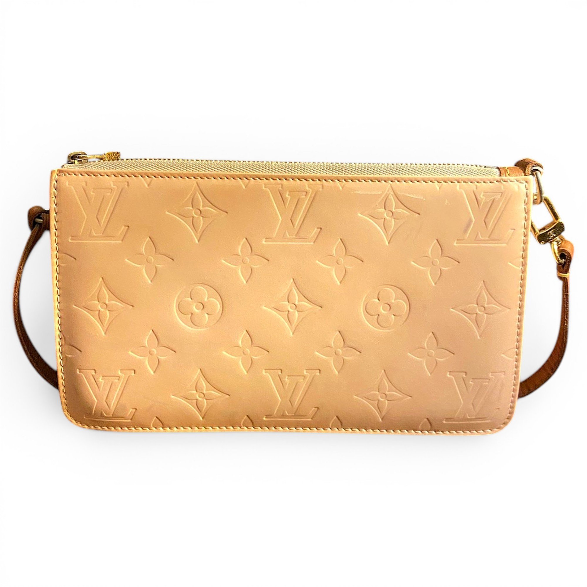Patent leather clutch bag