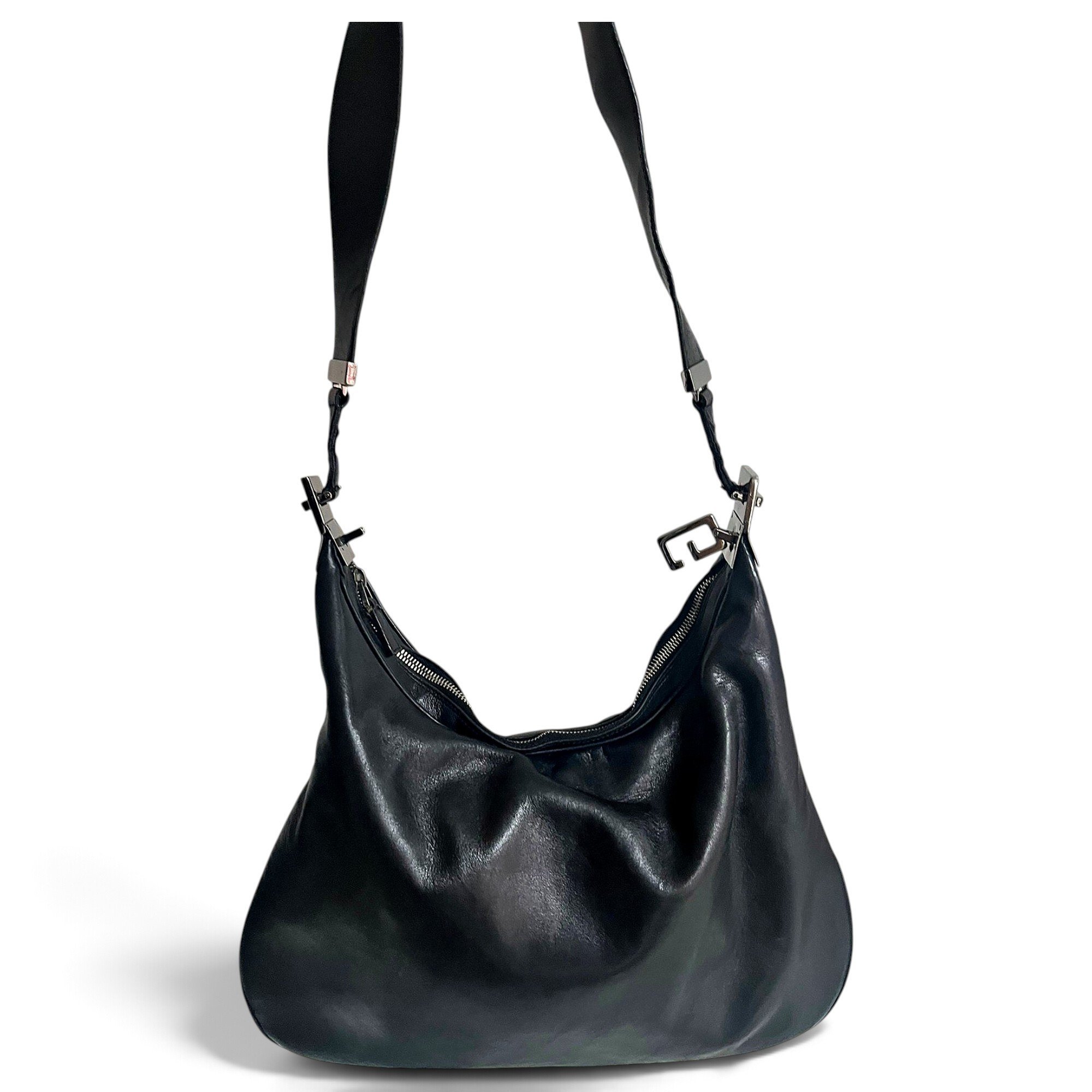 Attache leather handbag