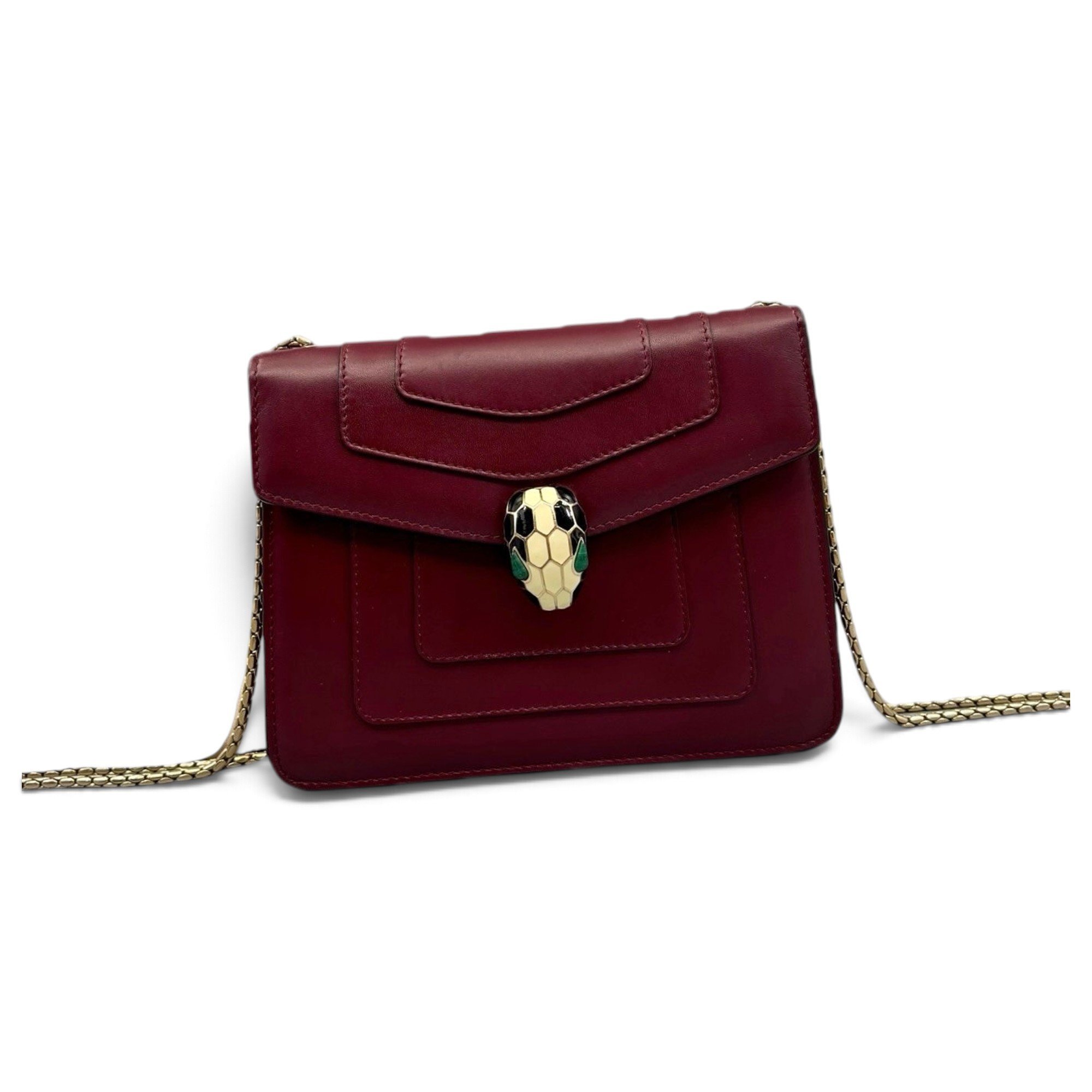 Serpenti leather handbag