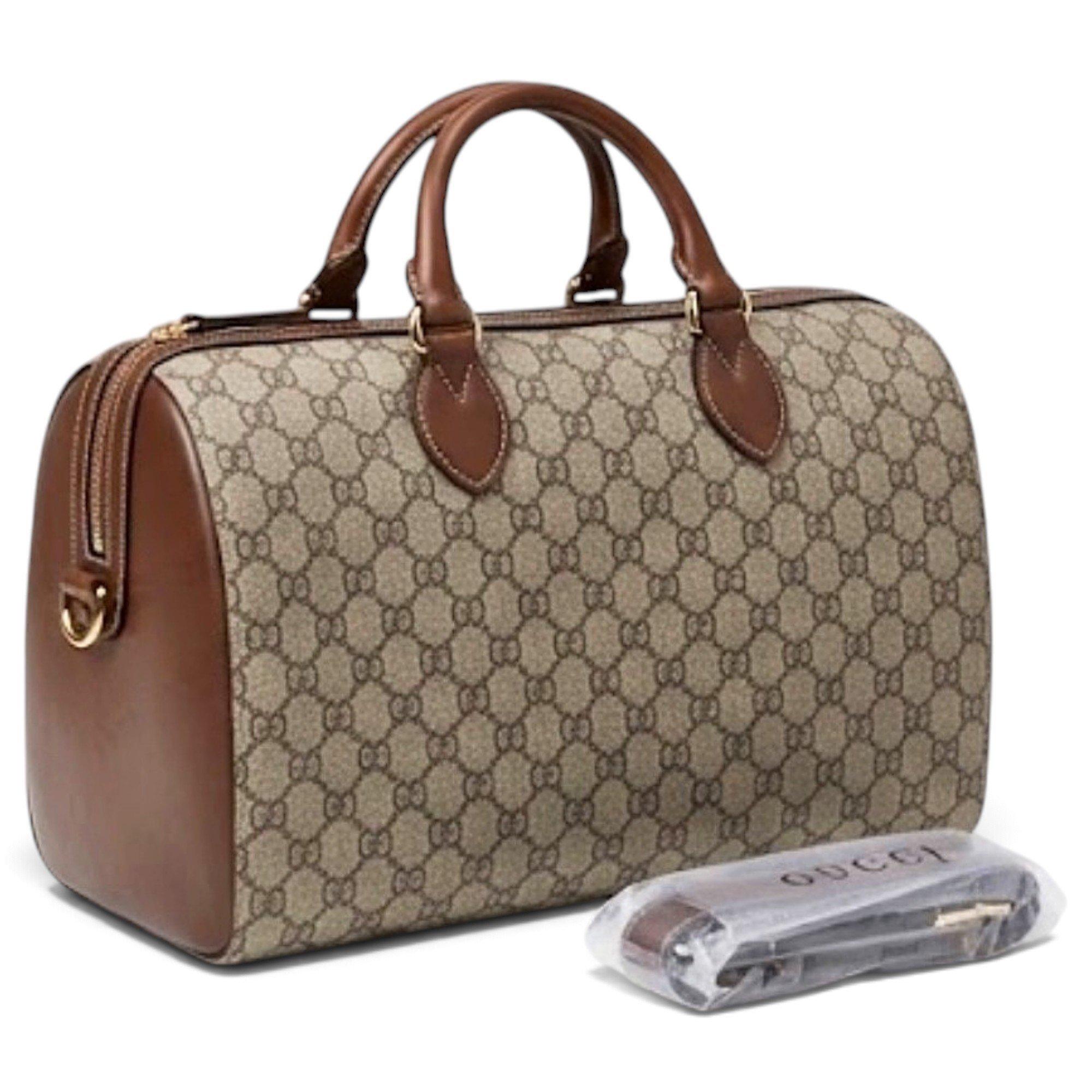 Boston leather bowling bag