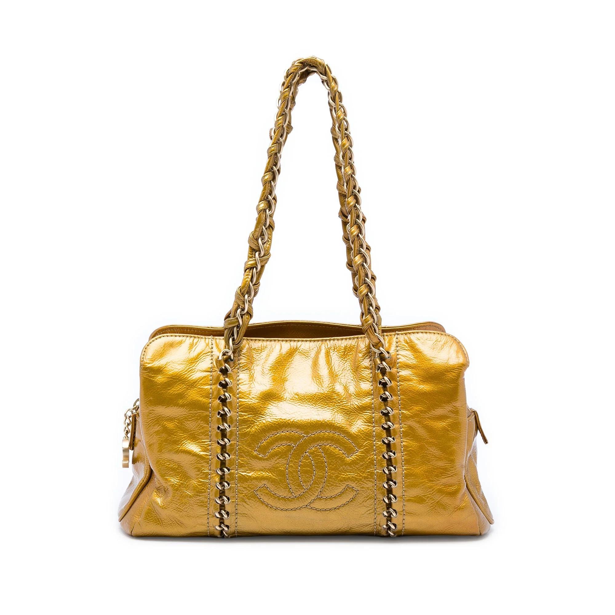 Patent leather tote
