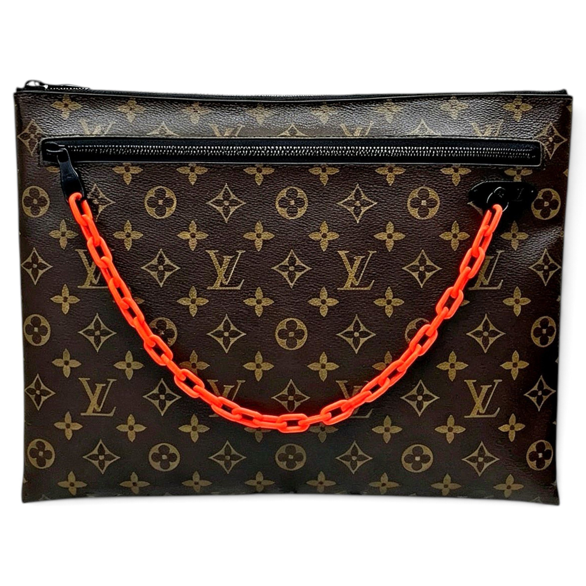 Saint-Louis vinyl clutch bag