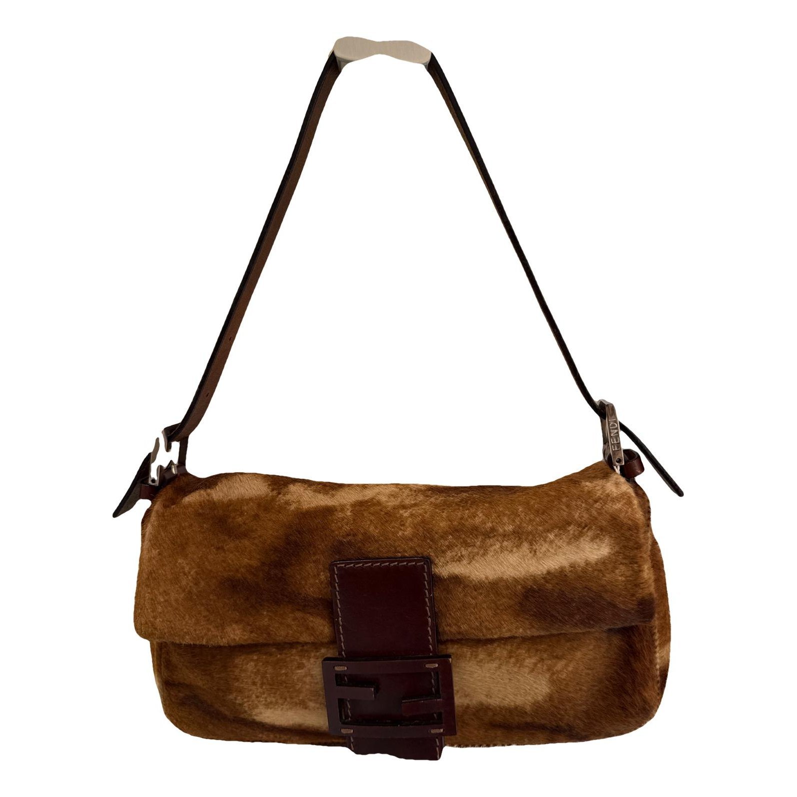 Baguette pony-style calfskin handbag