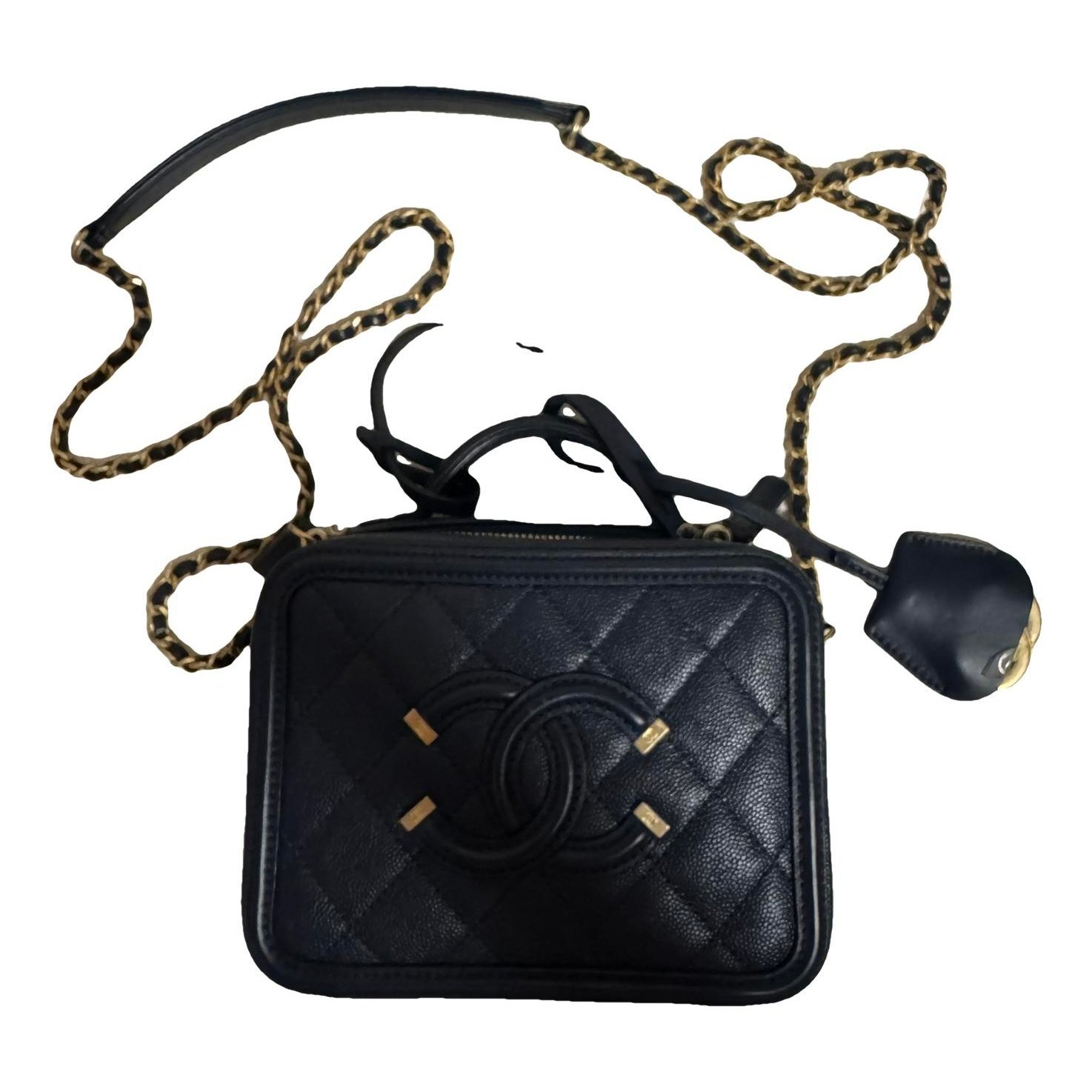 Vanity leather handbag