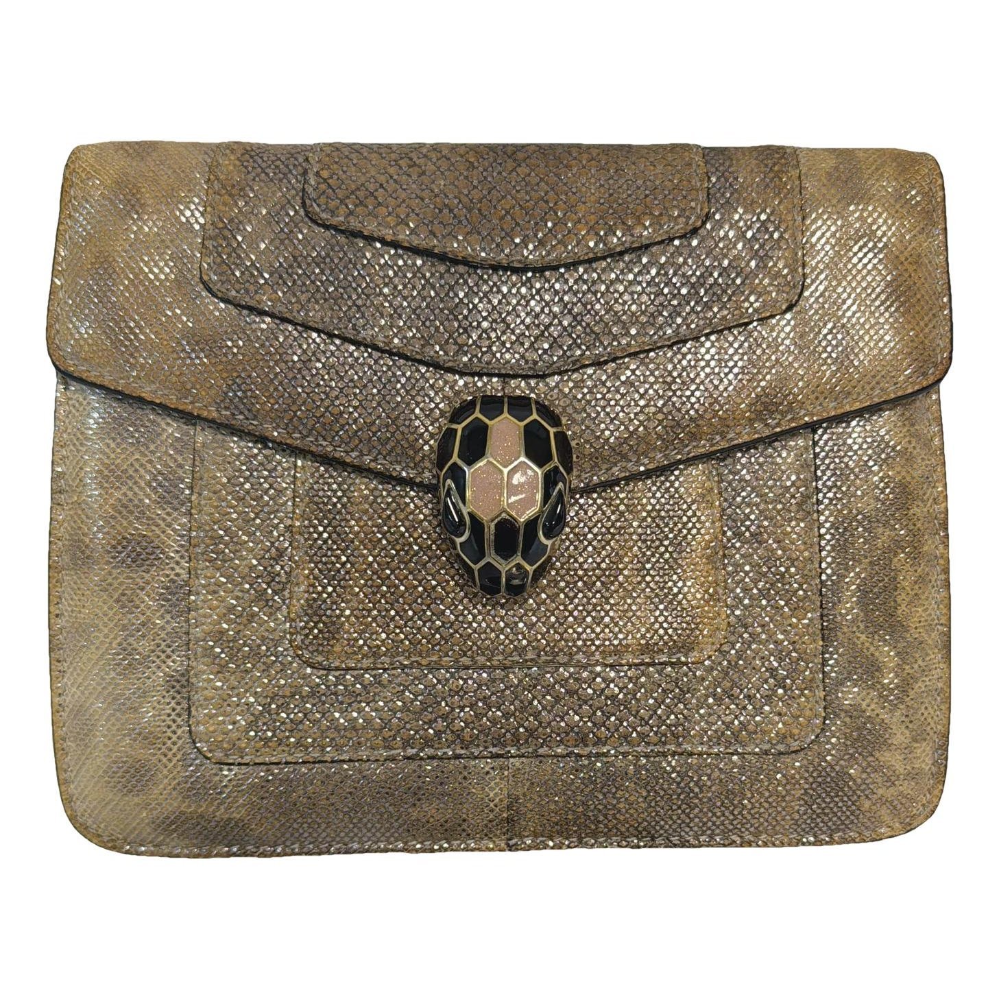 Serpenti leather handbag