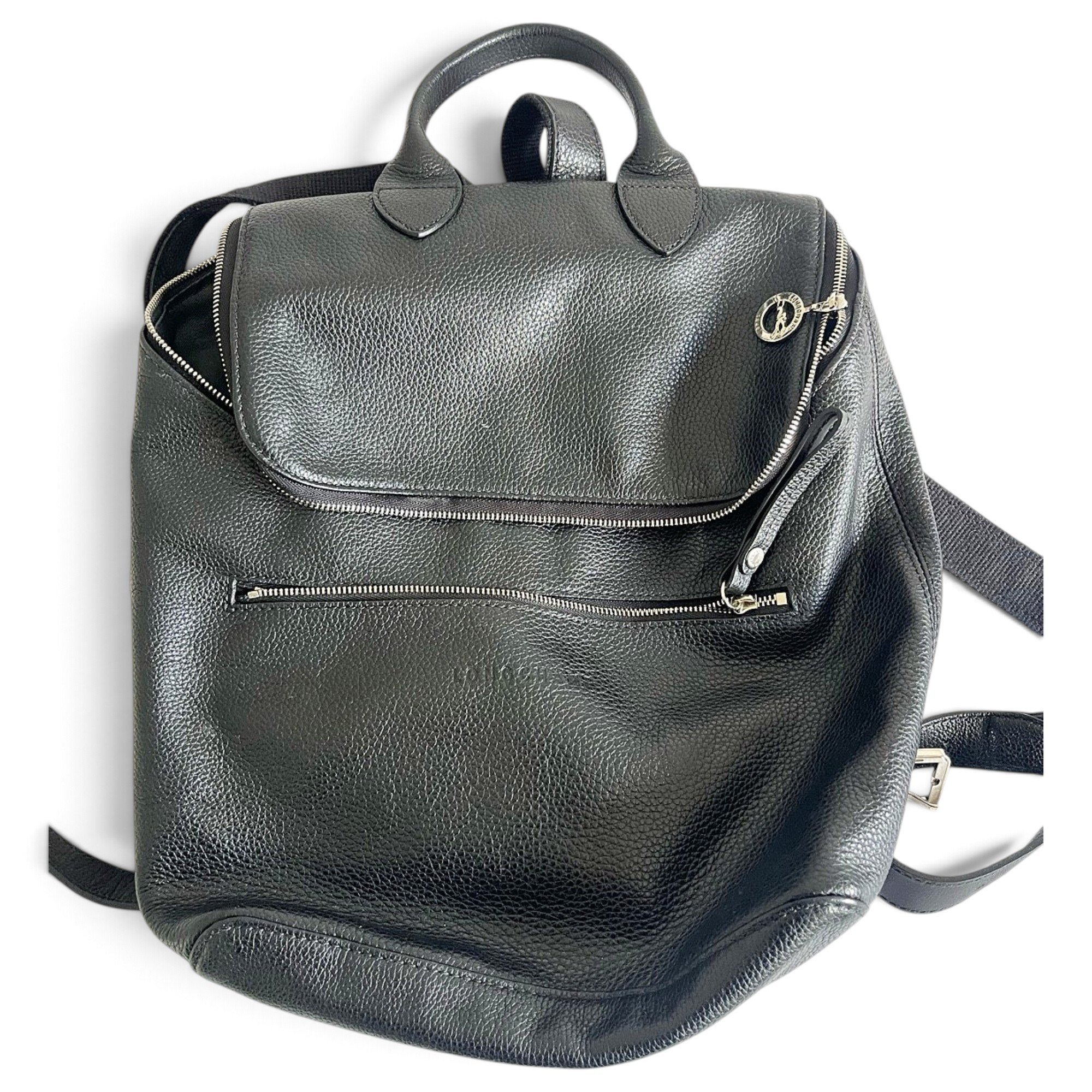 Foulonné leather backpack