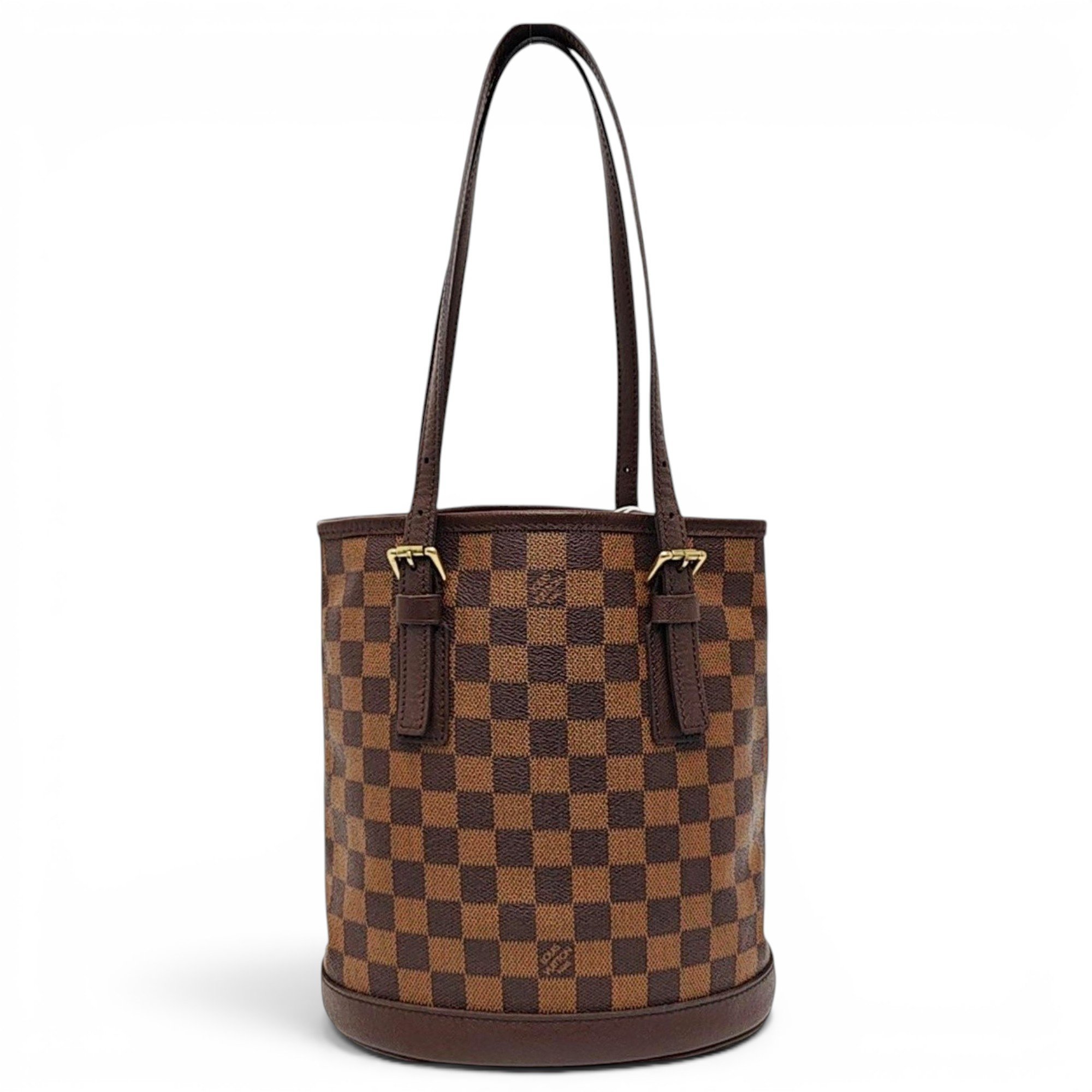 Bucket leather handbag