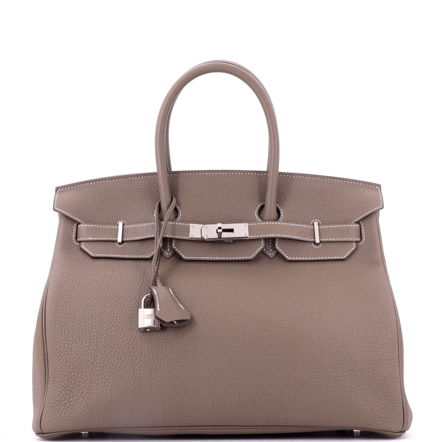 Birkin Handbag Etoupe Togo with Palladium Hardware 35