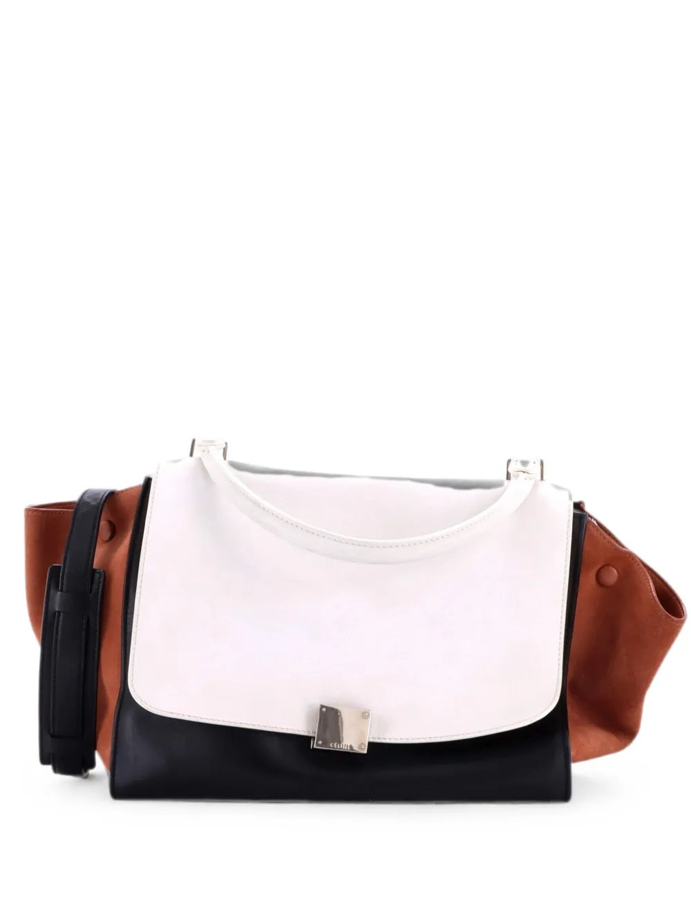 Tricolor Trapeze Bag Leather Medium satchel