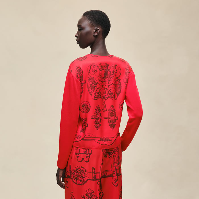Rouge Amazone "Ferronnerie Remix" Long-sleeve Twillaine Sweater