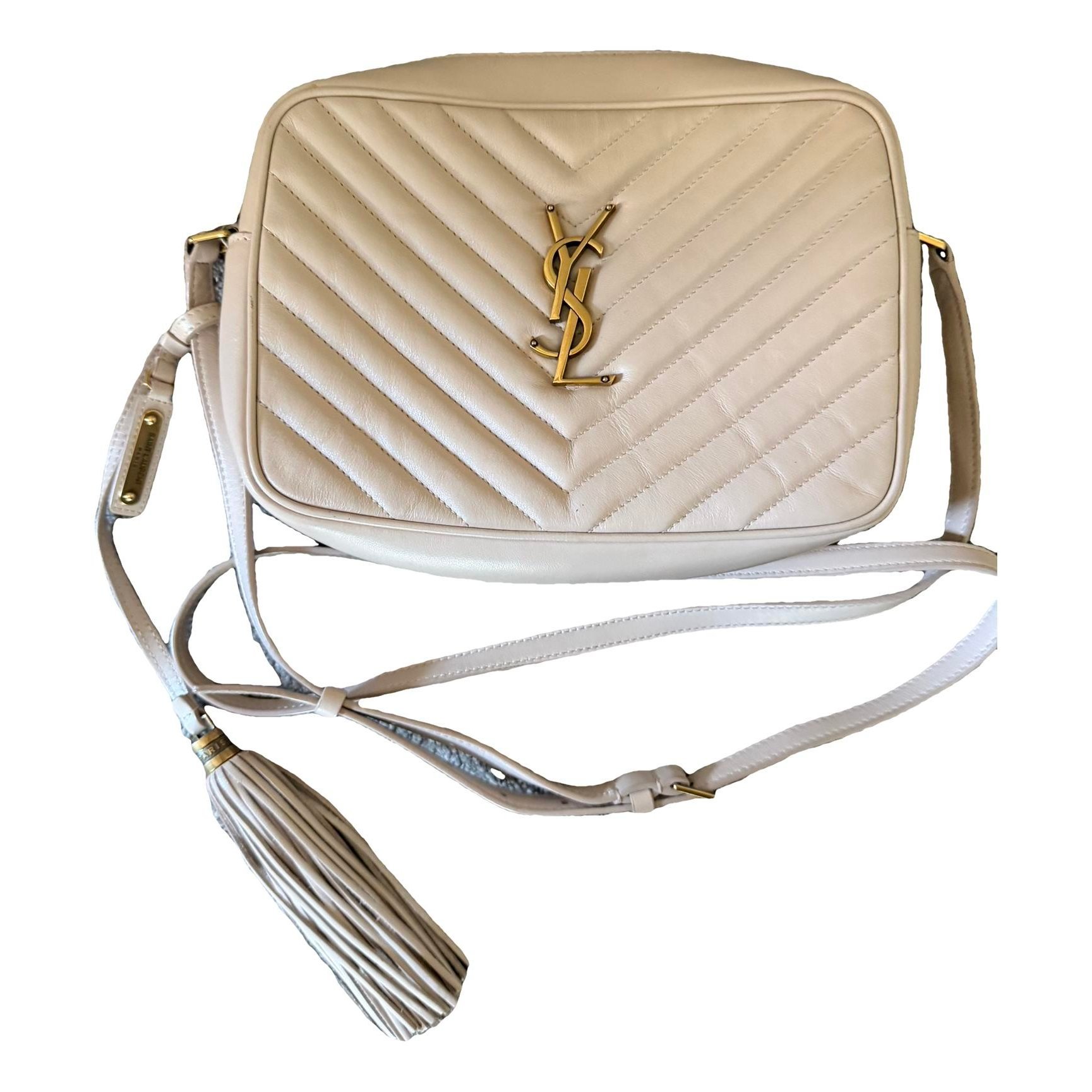 Camera Lou leather crossbody bag