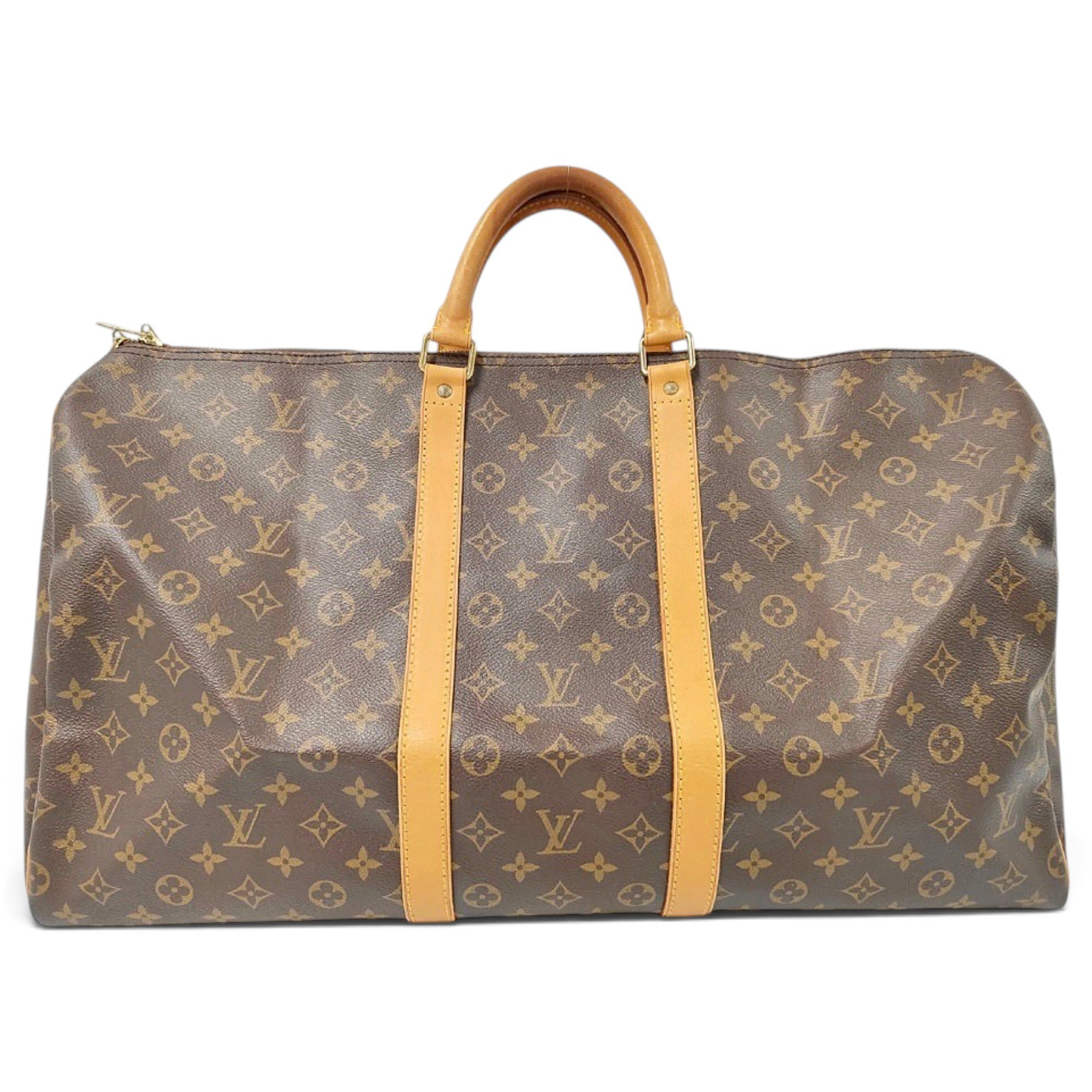Keepall leather travel bag