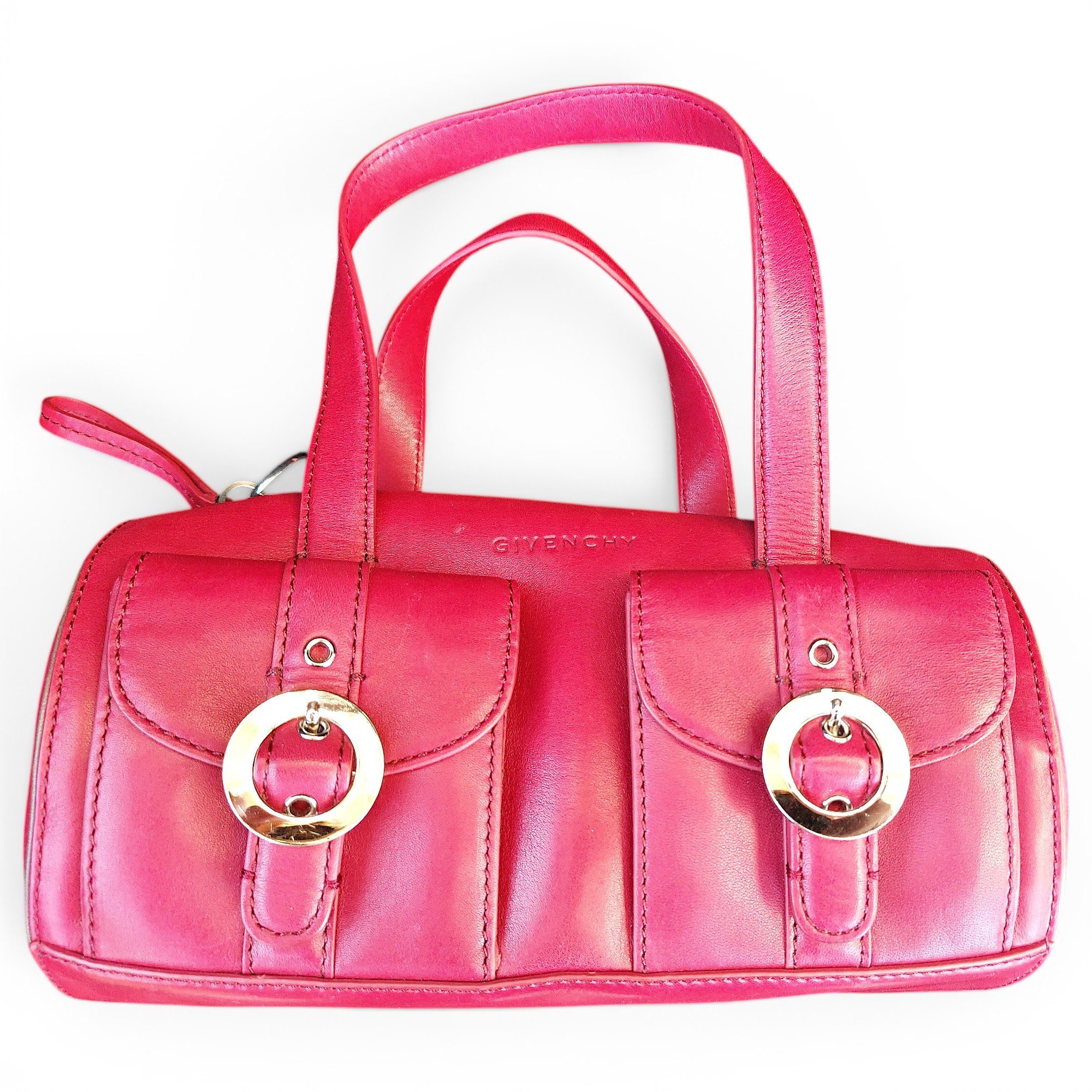 Leather clutch bag