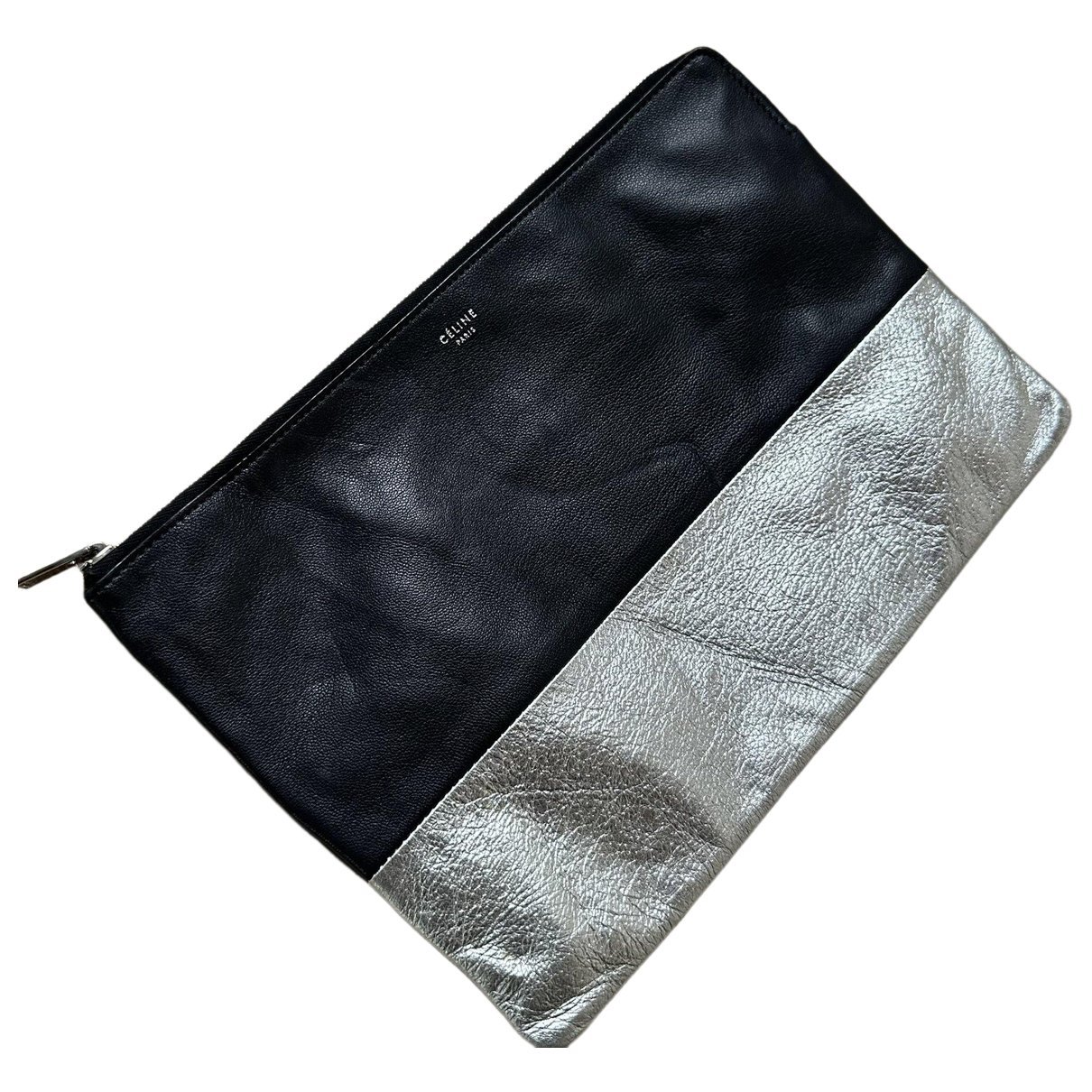 Leather clutch bag