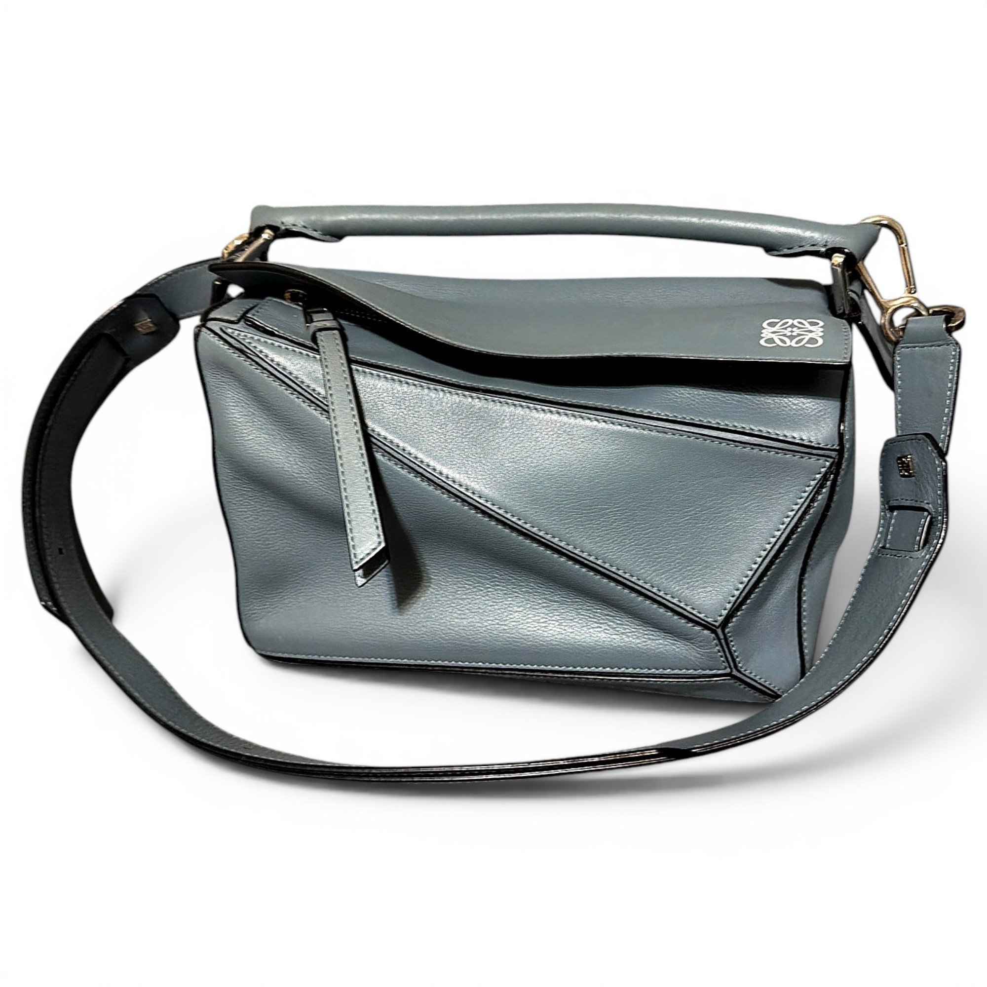 Puzzle leather crossbody bag
