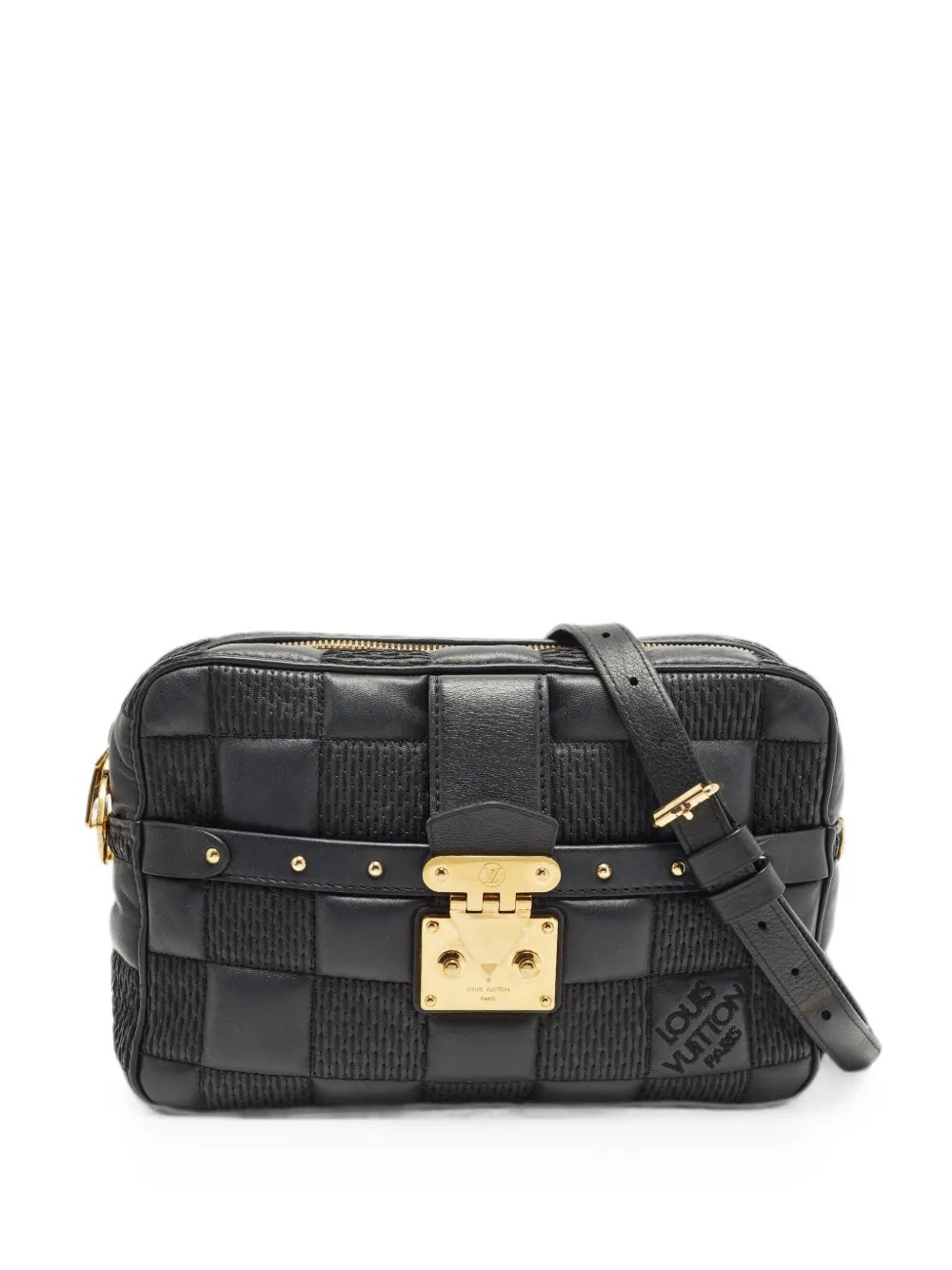 MM Troca Damier-quilted shoulder bag