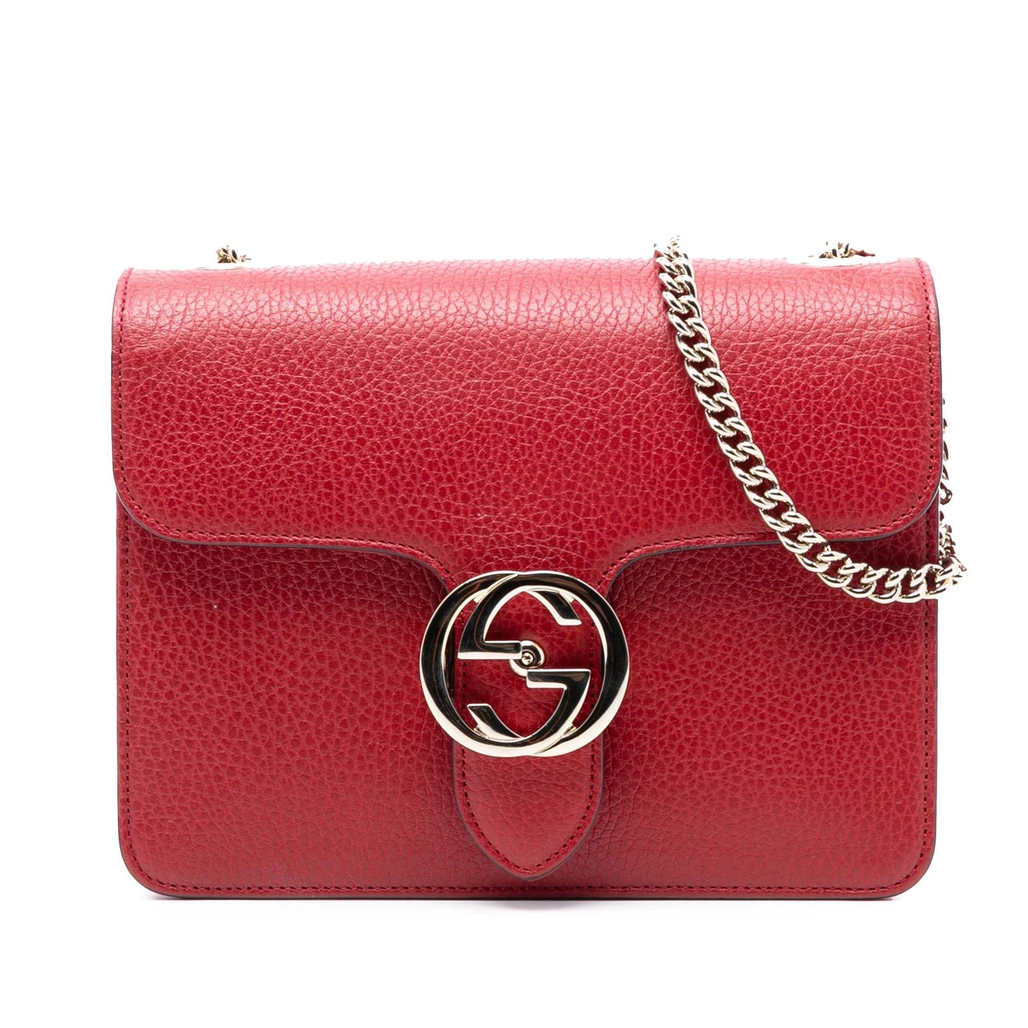 Interlocking pony-style calfskin crossbody bag