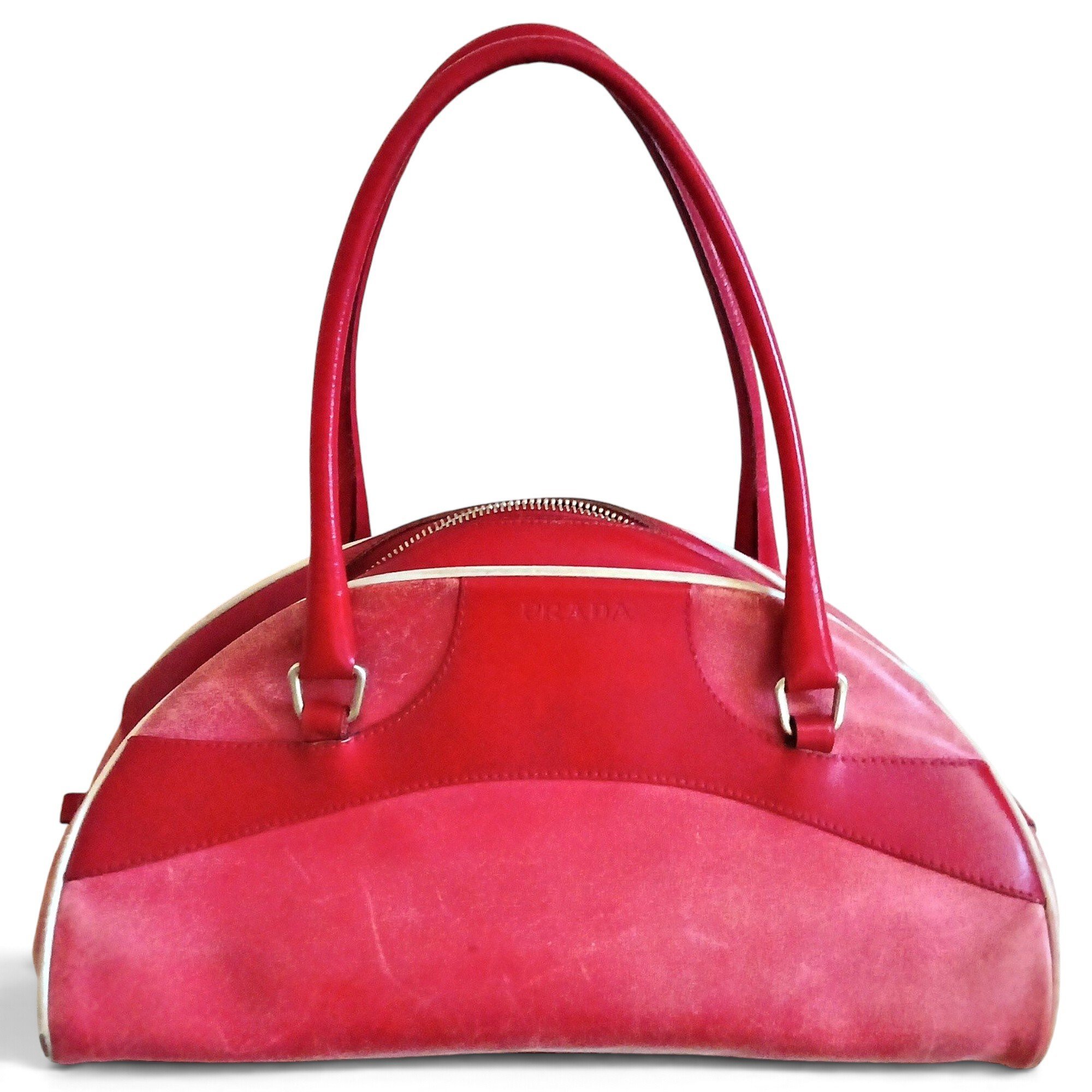 Bowling leather handbag